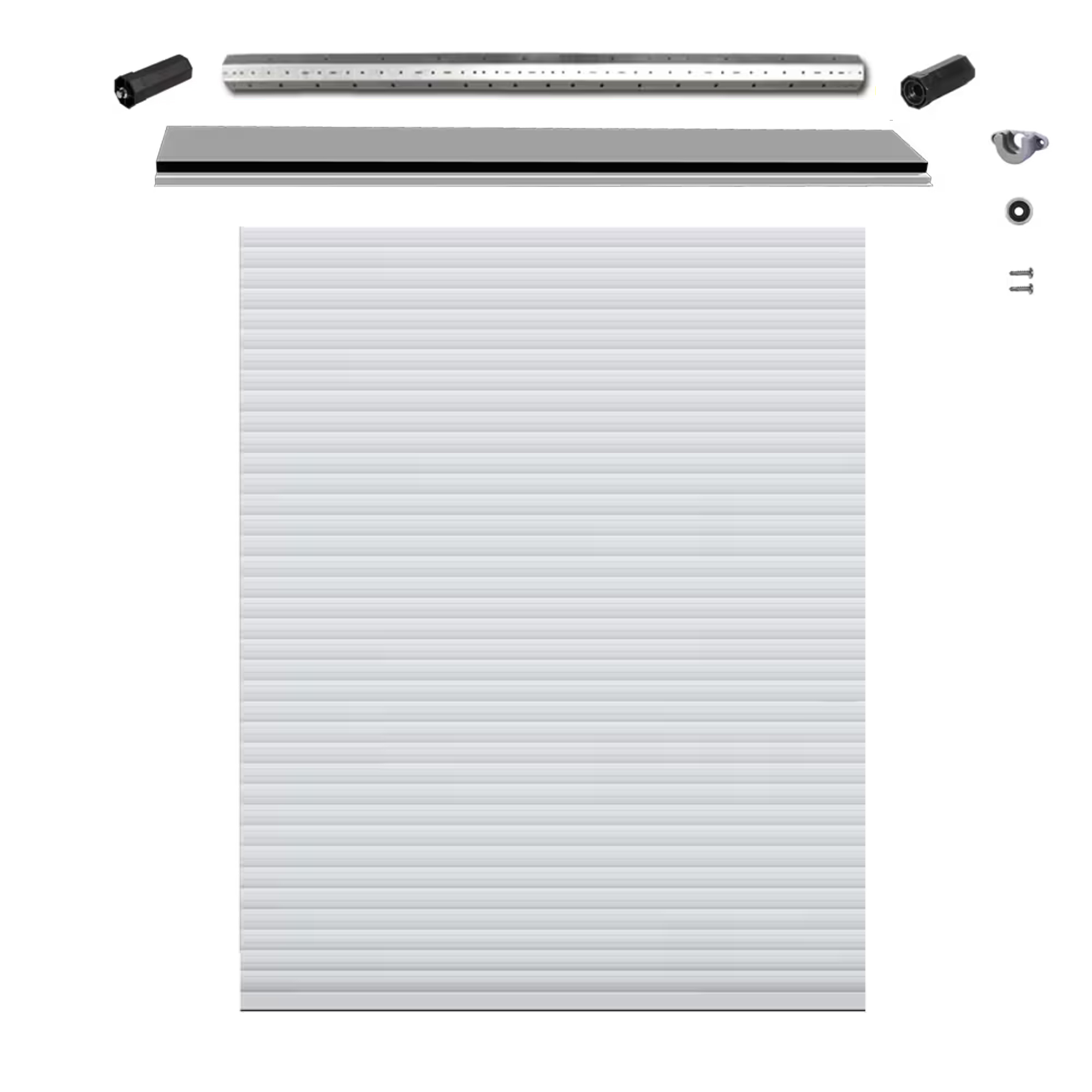 Kit de pose pour tablier de volet roulant sur mesure
