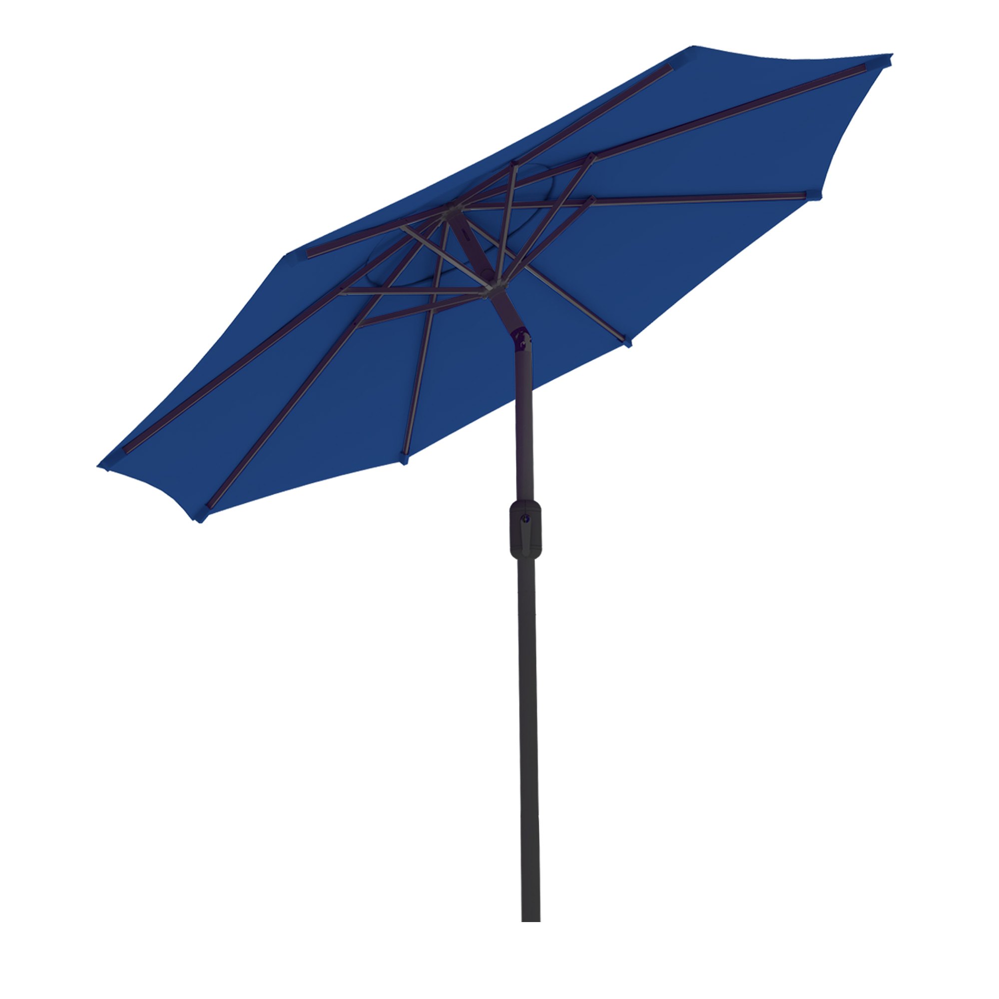 Parasol interpara | 3,5 m, rond, bleu | armature, anthracite
