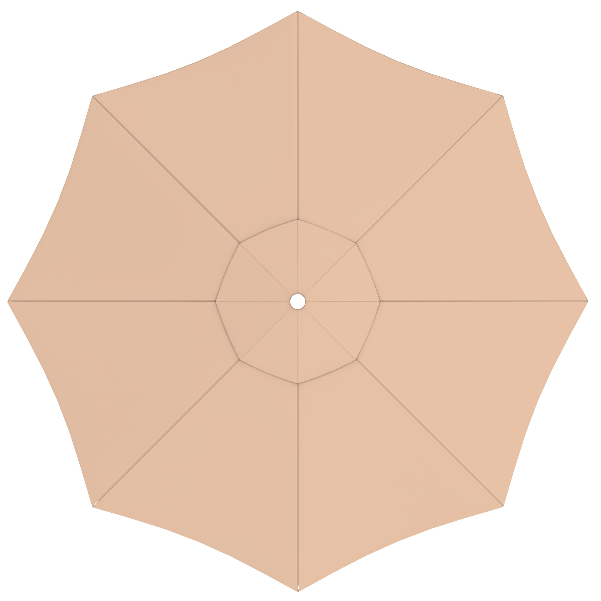 Toile pour parasol interpara | 3,5 m, rond, crème