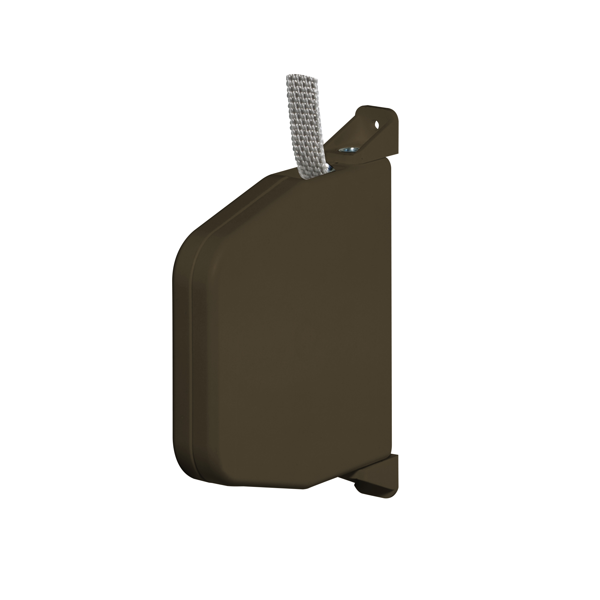 Enrouleur de sangle pivotant en saillie | brun / incl. 5 m de sangle