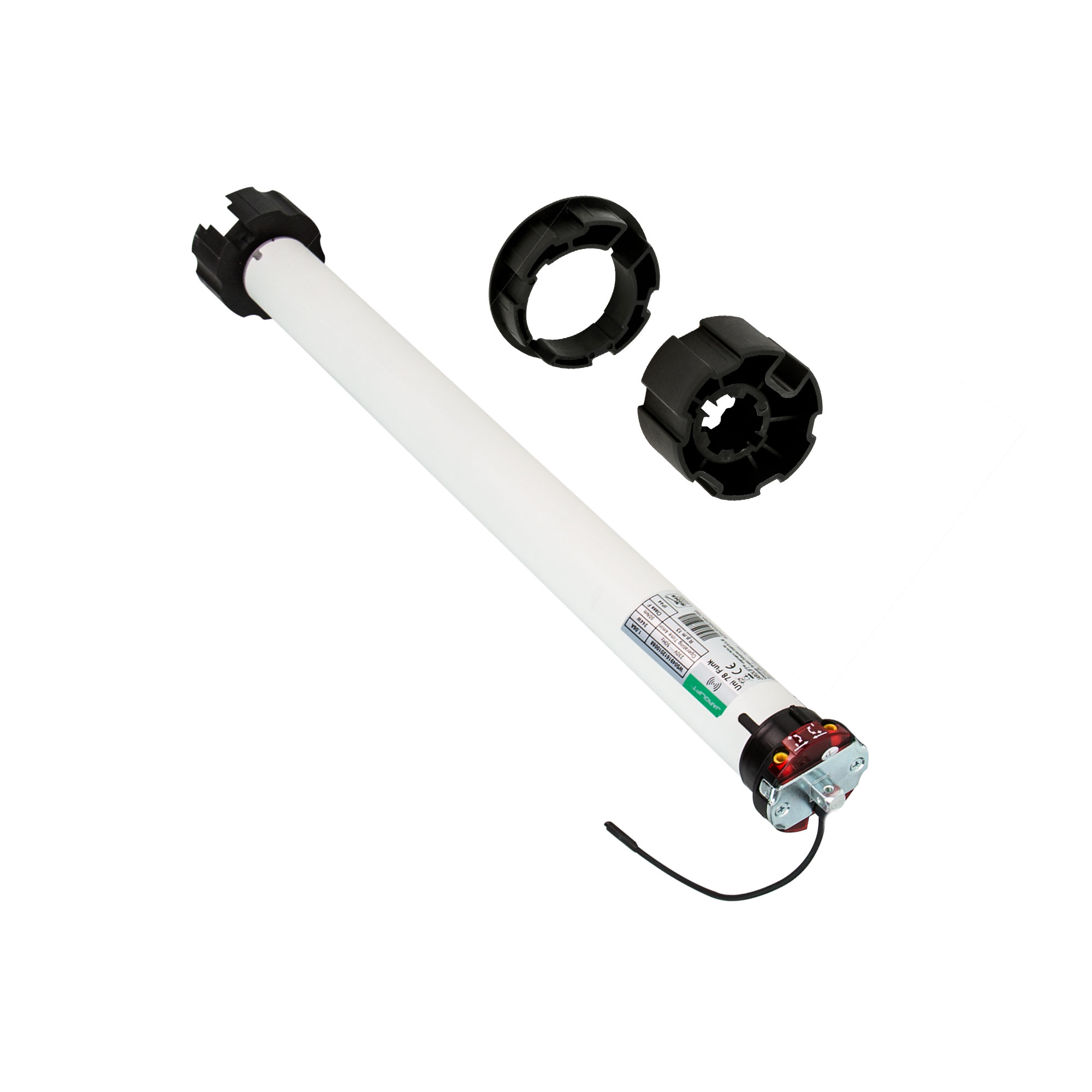 Moteur radio pour store banne Universal | UNI78F (50 Nm / SW78) + Adaptateur pour axe à gorge 70 mm