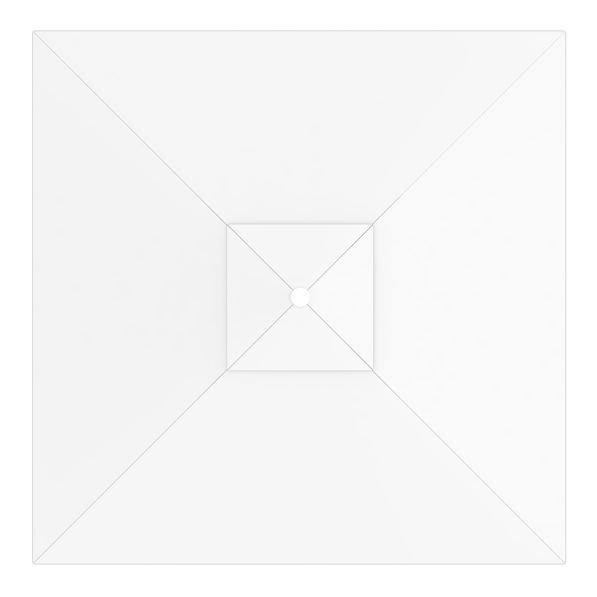 Toile pour parasol interpara | 3 x 3 m, carré, blanc