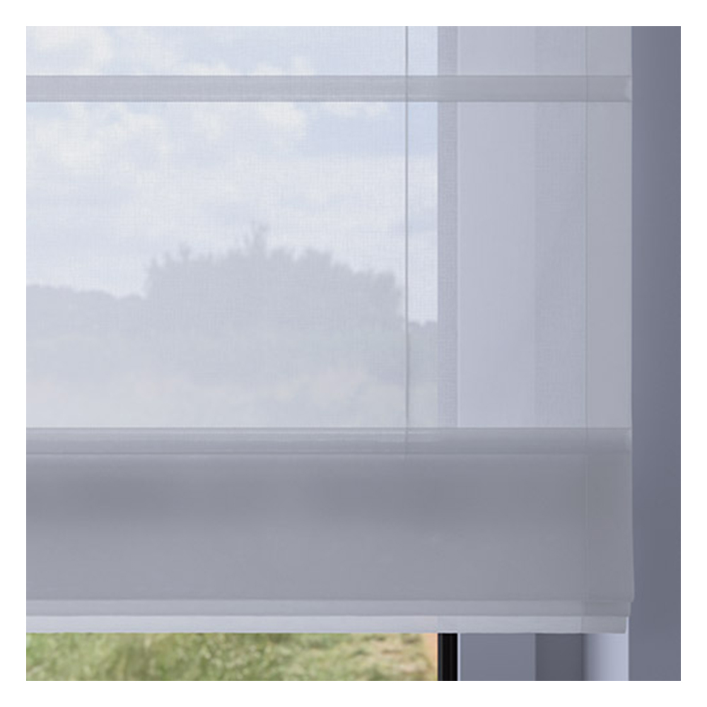 Échantillon tissu pour store bateau sur mesure | 04 gris / transparent / Ardea