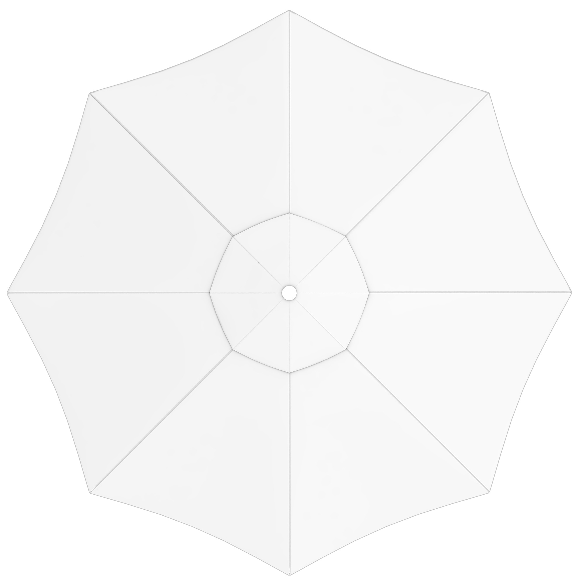 Toile pour parasol interpara | 3,5 m, rond, blanc