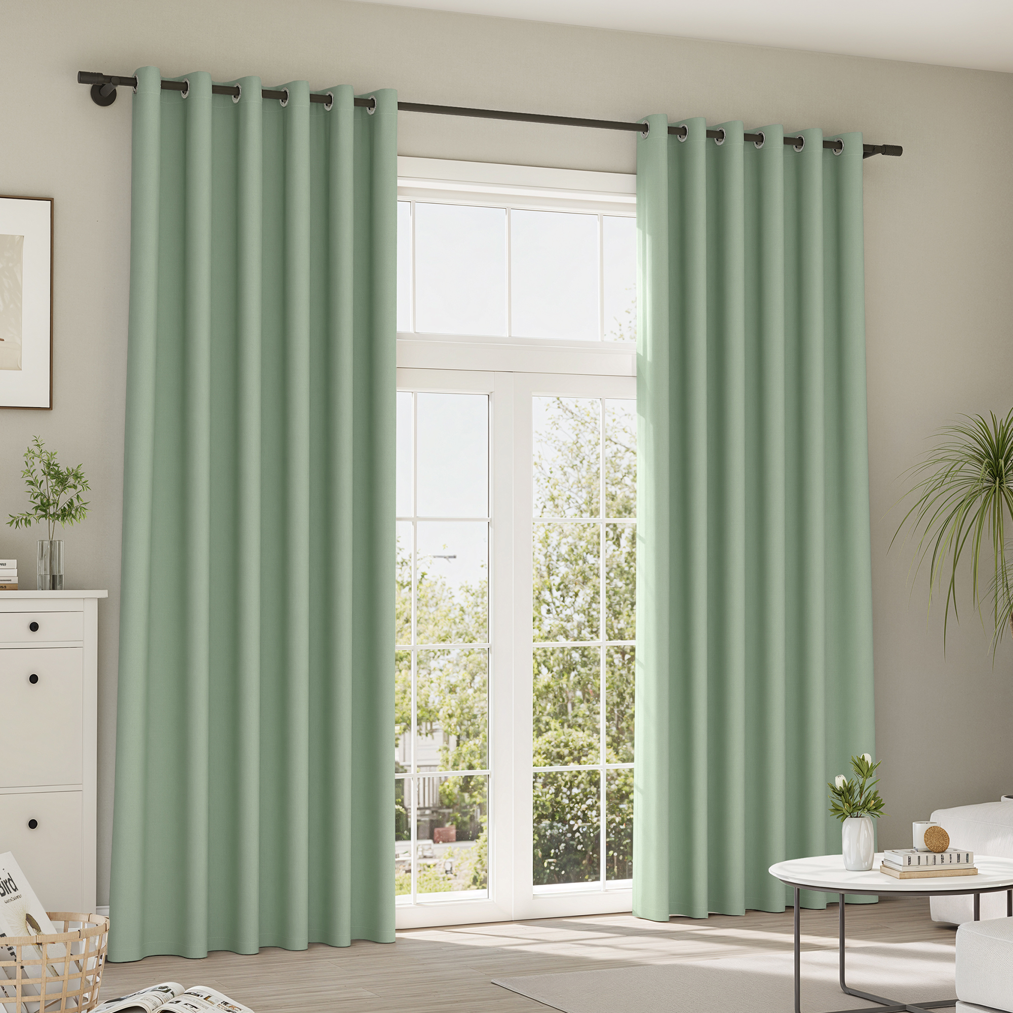 Rideaux et voilages Pure Line | Plush, obscurcissement total, menthe