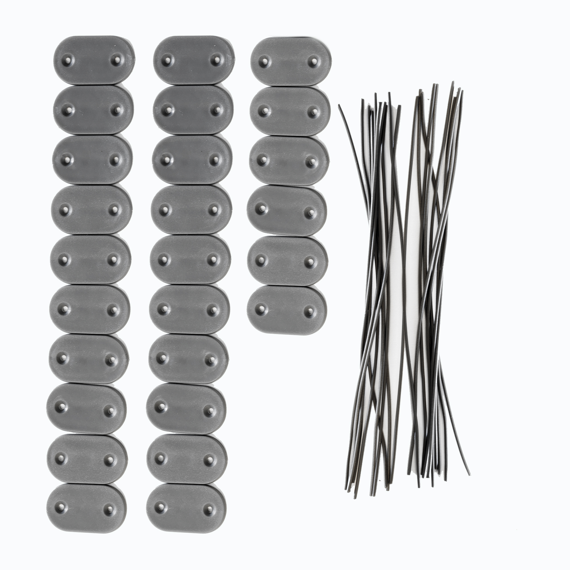 Kit de fixation pour canisses | gris, 26 pièces
