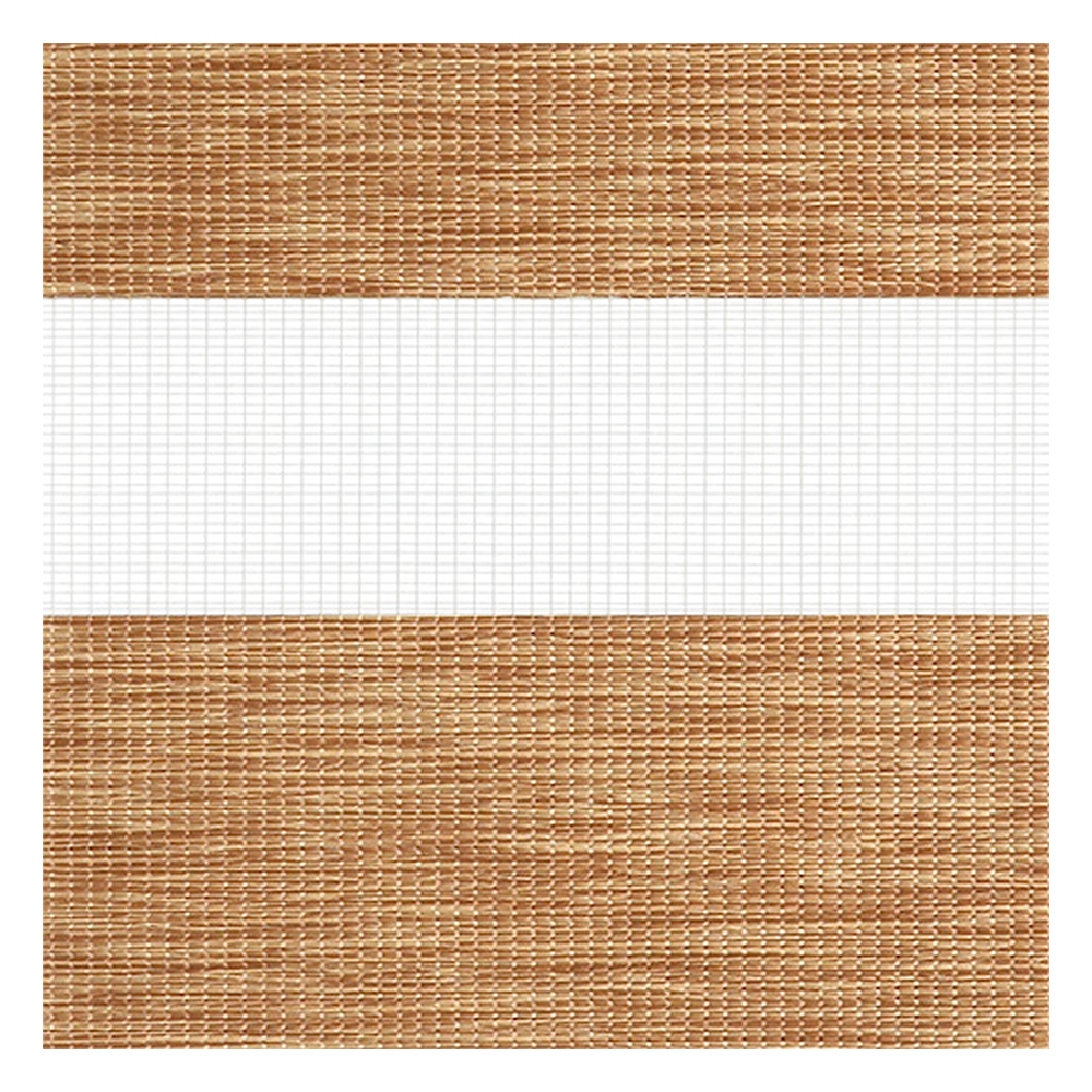 Échantillon tissu pour store enrouleur jour nuit sur mesure | A404 brun / translucide / Madera