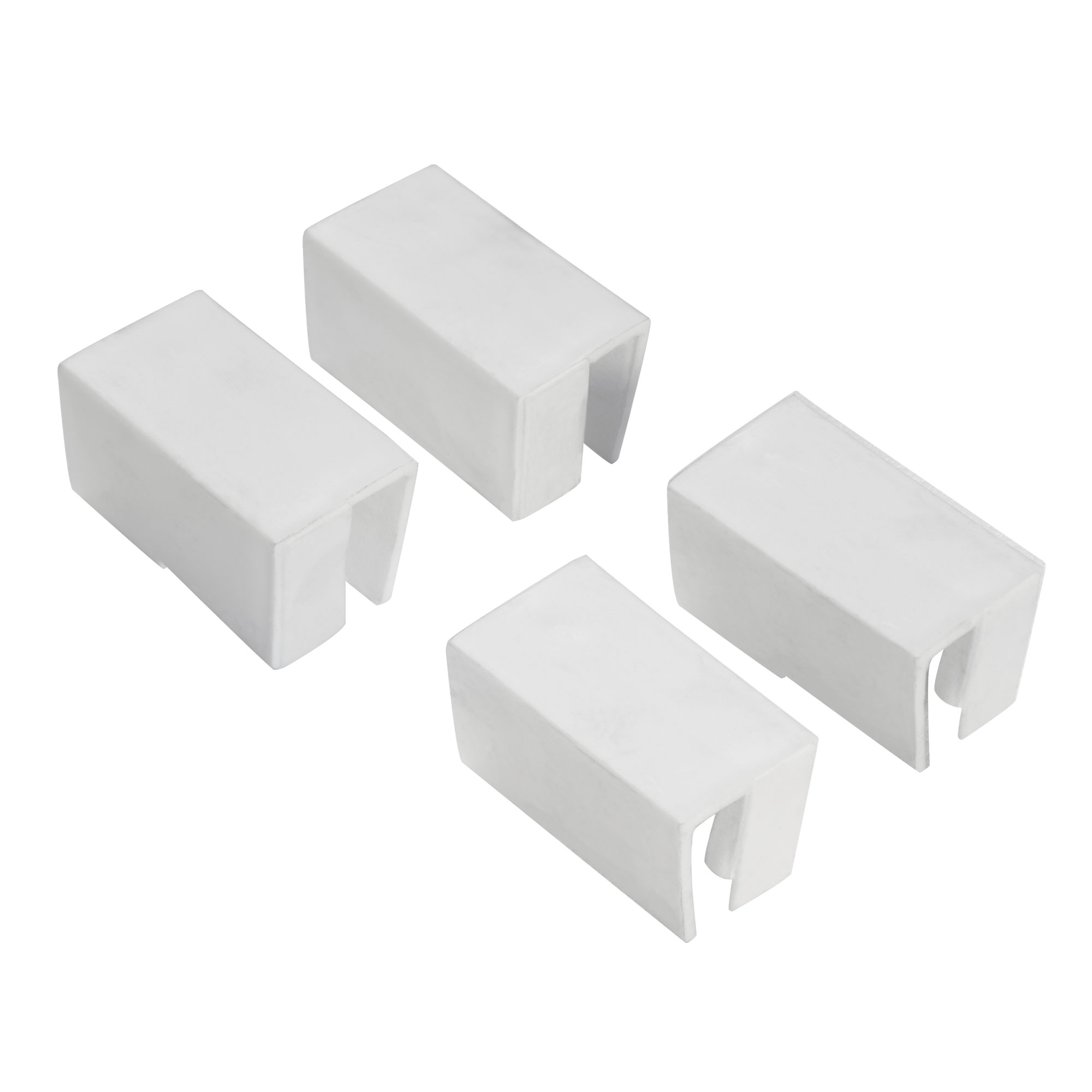 Caches en plastique de rechange pour cadres de moustiquaire Schiebfix / Easy Slide | blanc, 4 pièces