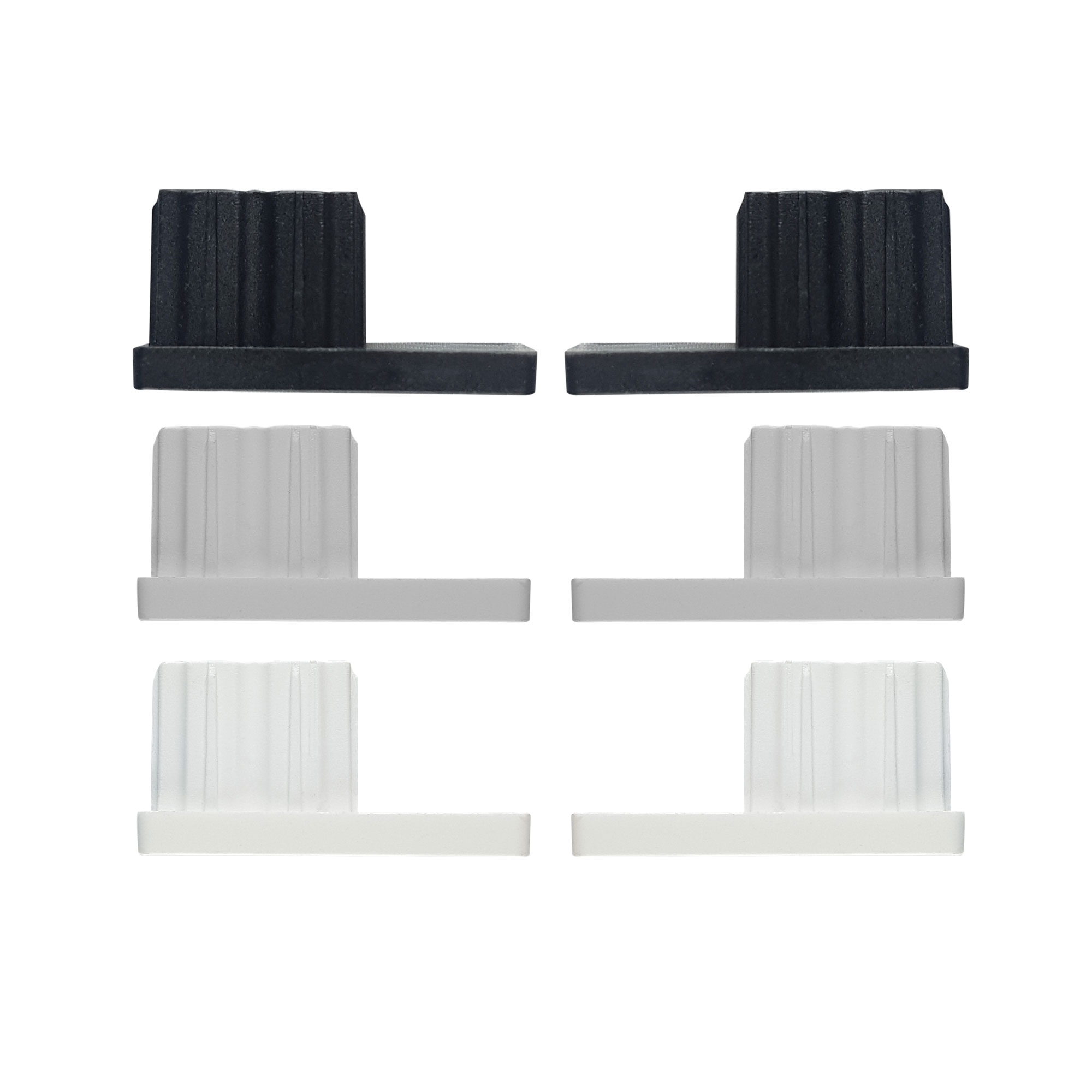 Bouchon pour coulisses de volet roulant PP 45 (45 x 22 mm) (Types au choix)