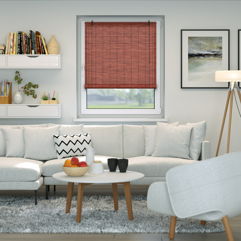 Store enrouleur en bambou | 60 x 220 cm, cerise