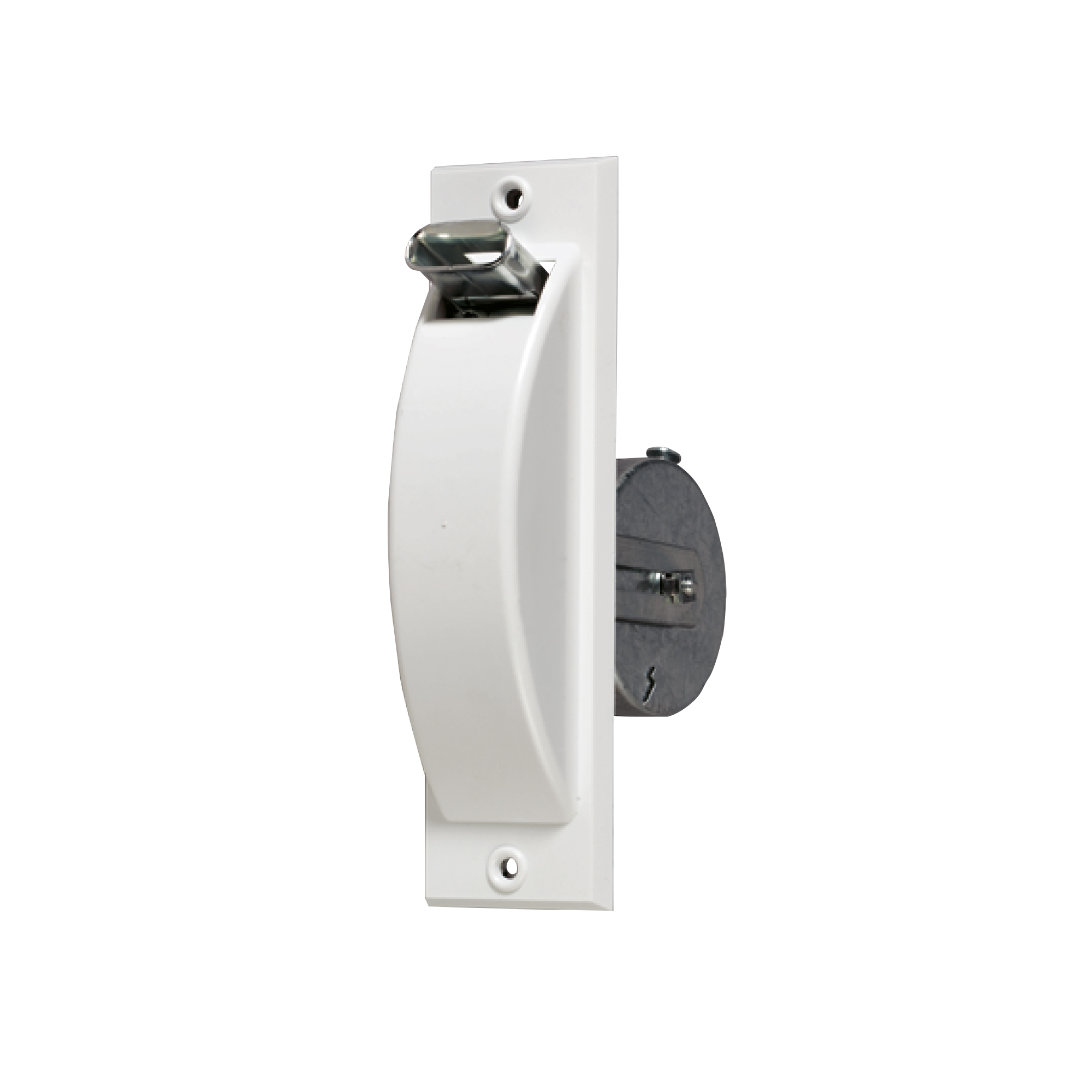 Enrouleur de sangle semi-encastré | blanc / sans sangle / max. 5 m d’enrouleur de sangle