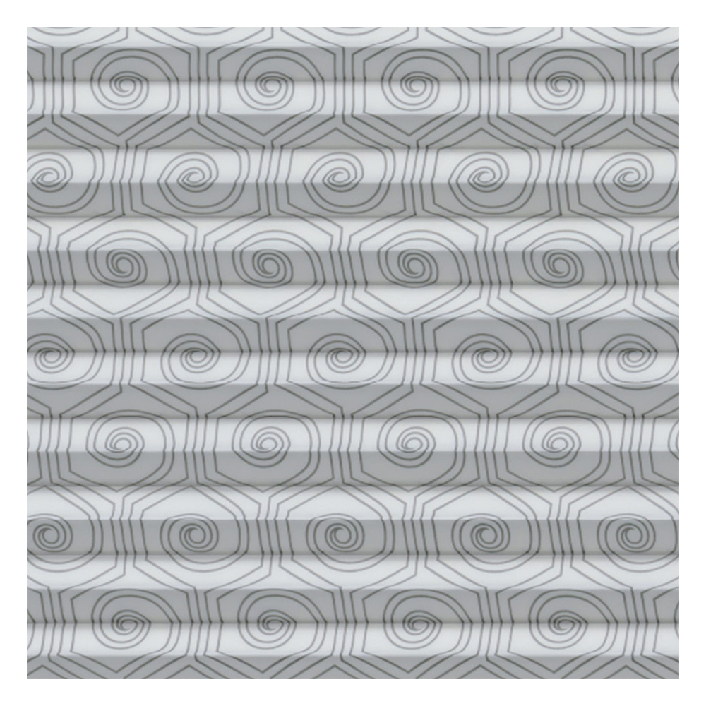 Échantillon tissu pour store plissé sur mesure 31110 blanc-gris / translucide / Dolo
