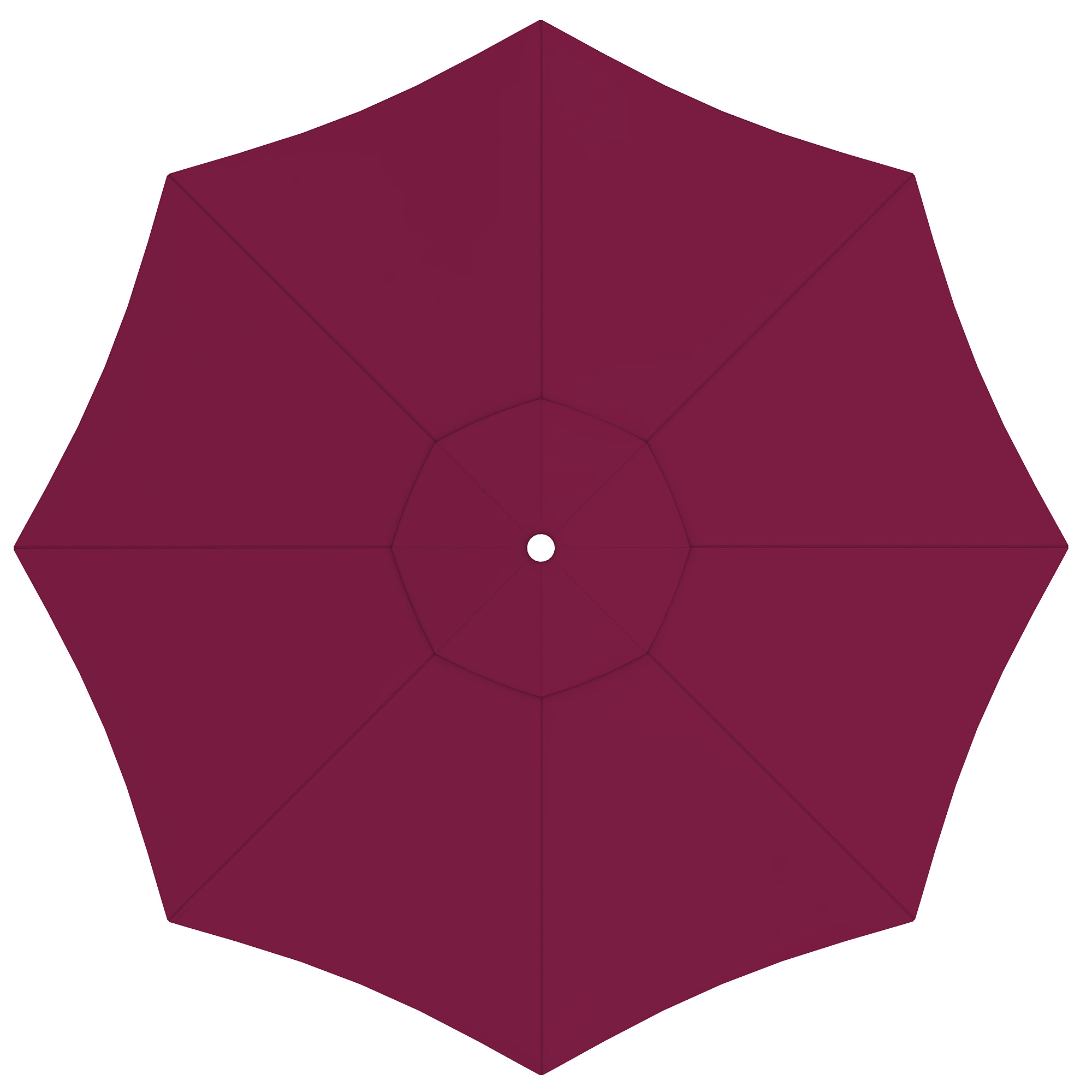 Toile pour parasol interpara | 3,5 m, rond, bordeaux