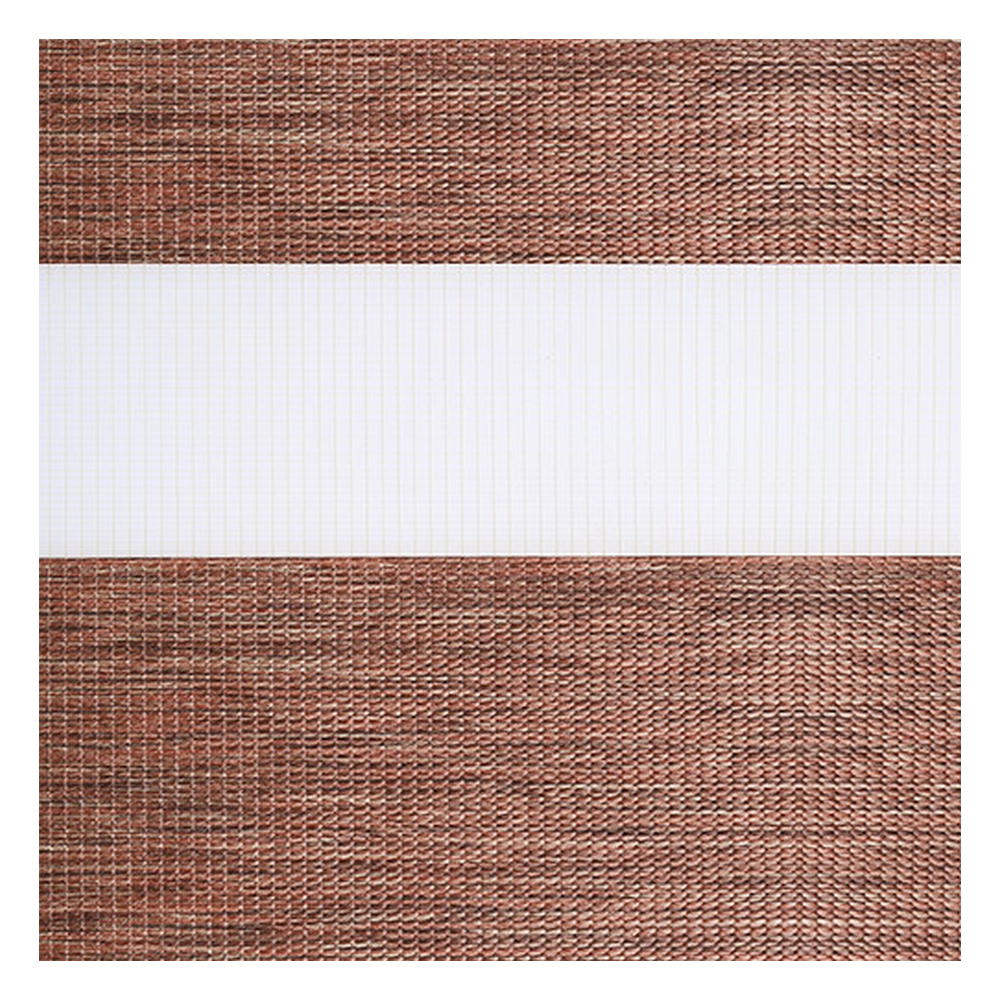 Échantillon tissu pour store enrouleur jour nuit sur mesure | G7837 brun / translucide / Rio