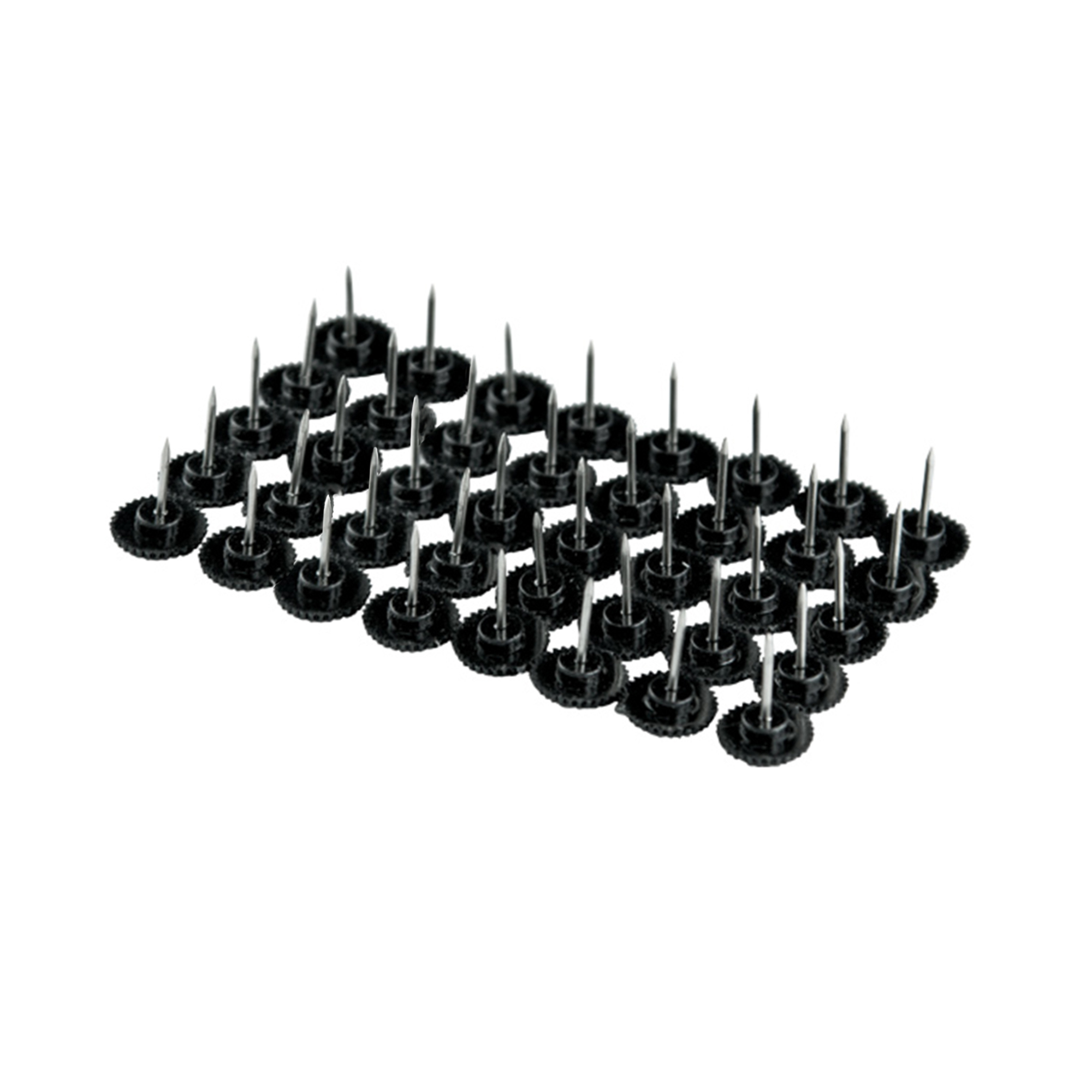 Kit de fixation de moustiquaires avec fermeture magnétique pour cadres en bois | 40 Punaises, noir