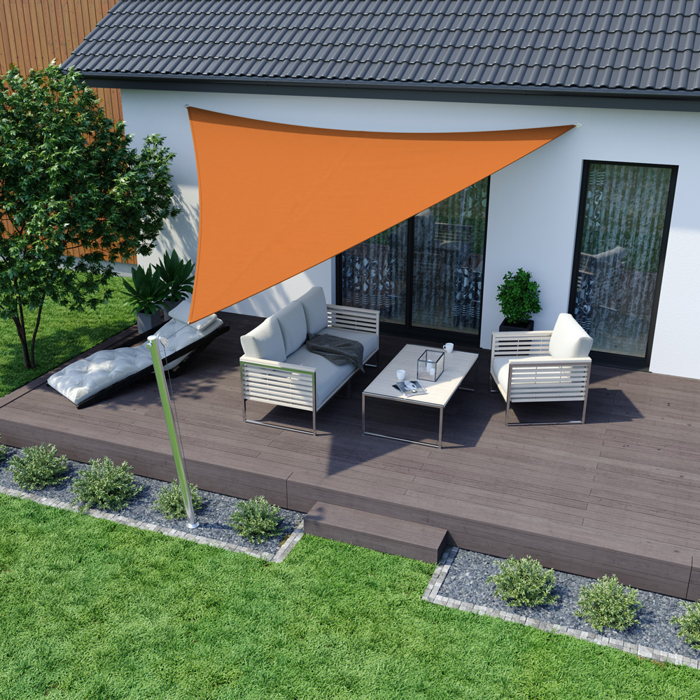 Voile d'ombrage - Polyester / Imperméable | 3,6 x 3,6 x 3,6 m, triangulaire, orange