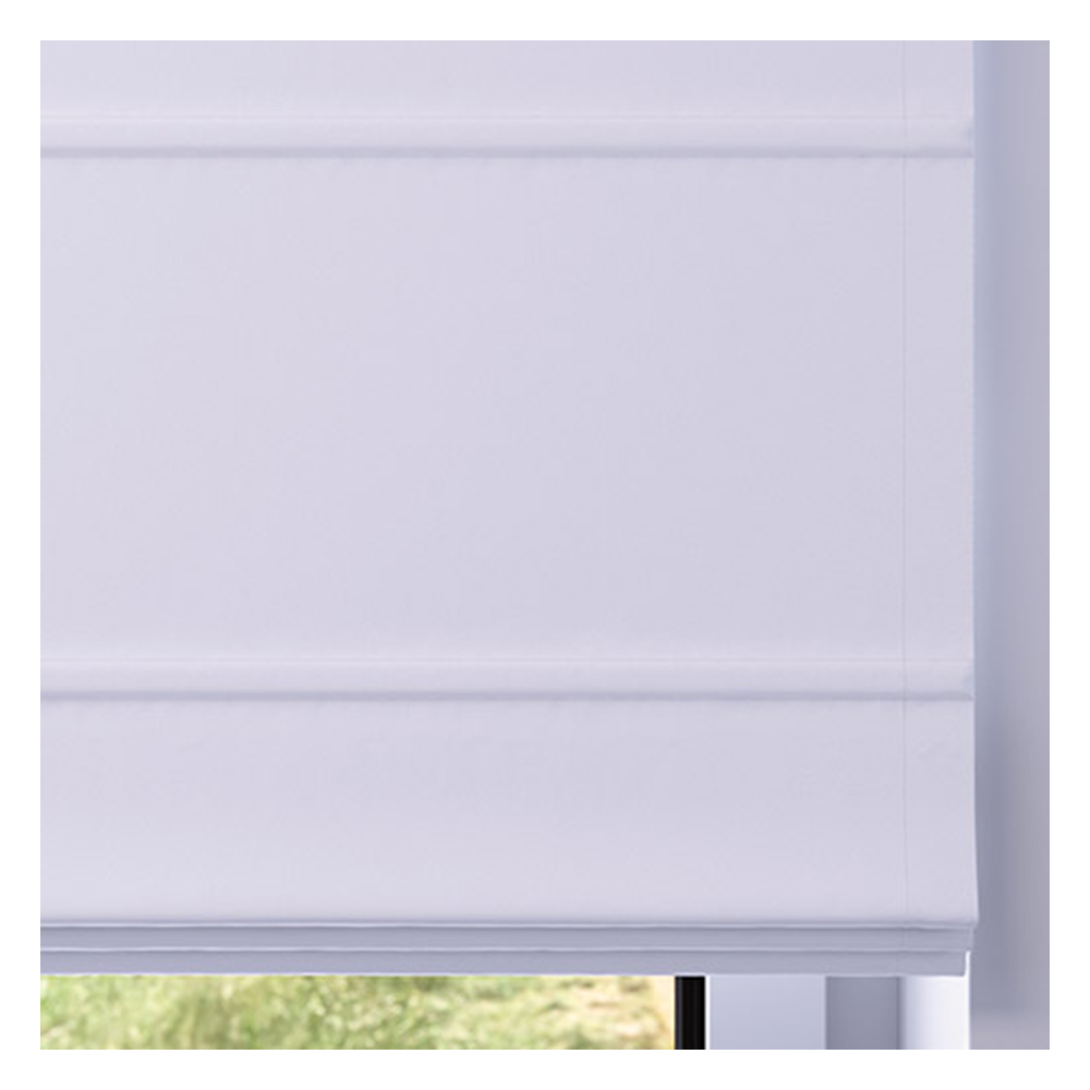Échantillon tissu pour store bateau sur mesure | 01 blanc / totalement occultant / Sicilia