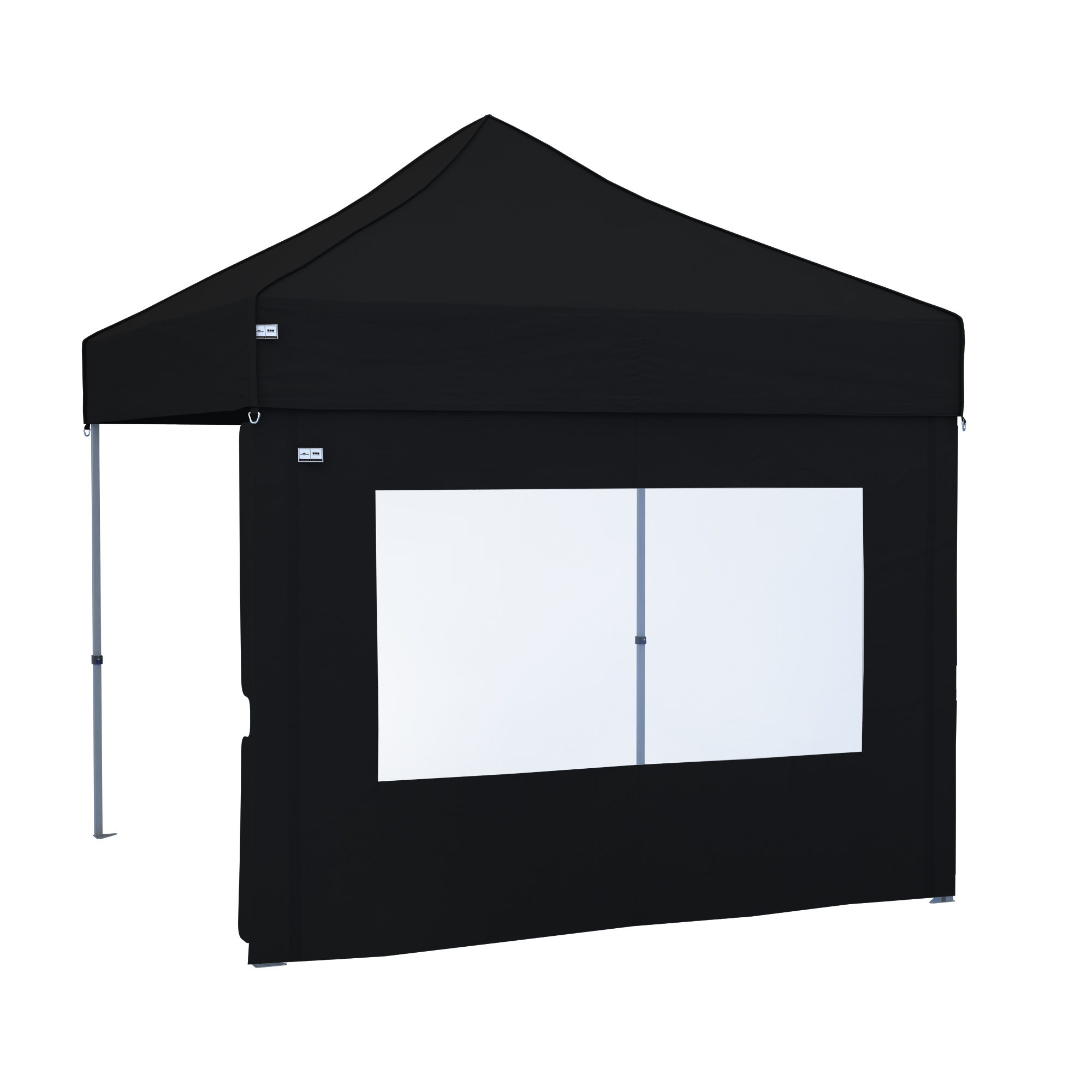 Paroi avec fenêtre pour pavillon pliant PRO 40 | 4 m, noir
