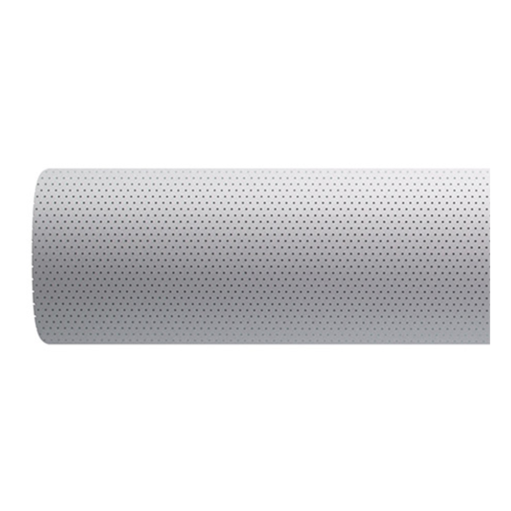 Échantillon lame pour store vénitien en aluminium sur mesure | 50 mm / 423P argenté / mat / perforé Échantillon lame pour store vénitien en aluminium sur mesure | 50 mm / 423P argenté / mat / perforé