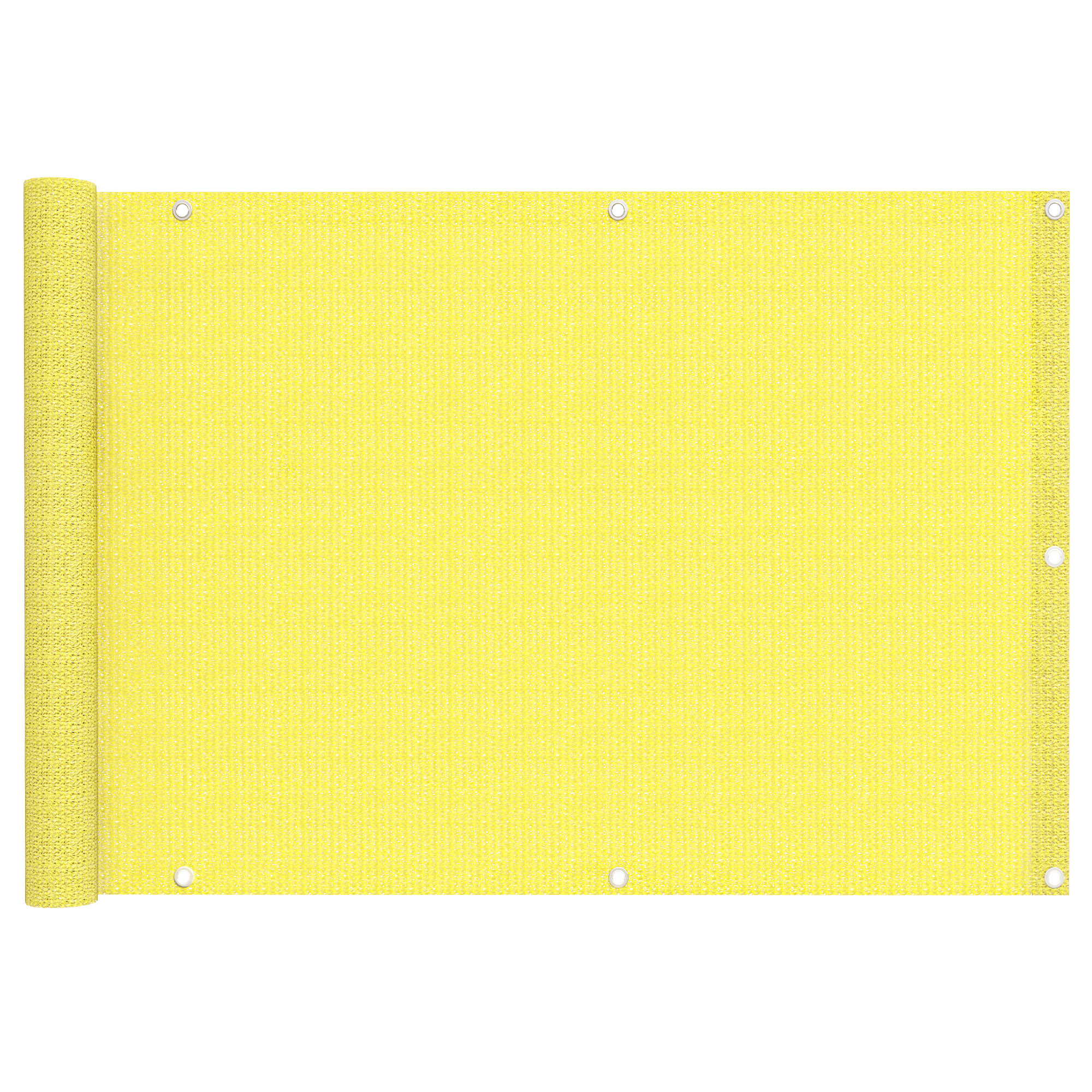 Bandes d’occultation pour balcon - Polyéthylène / Respirant | 600 x 90 cm, jaune