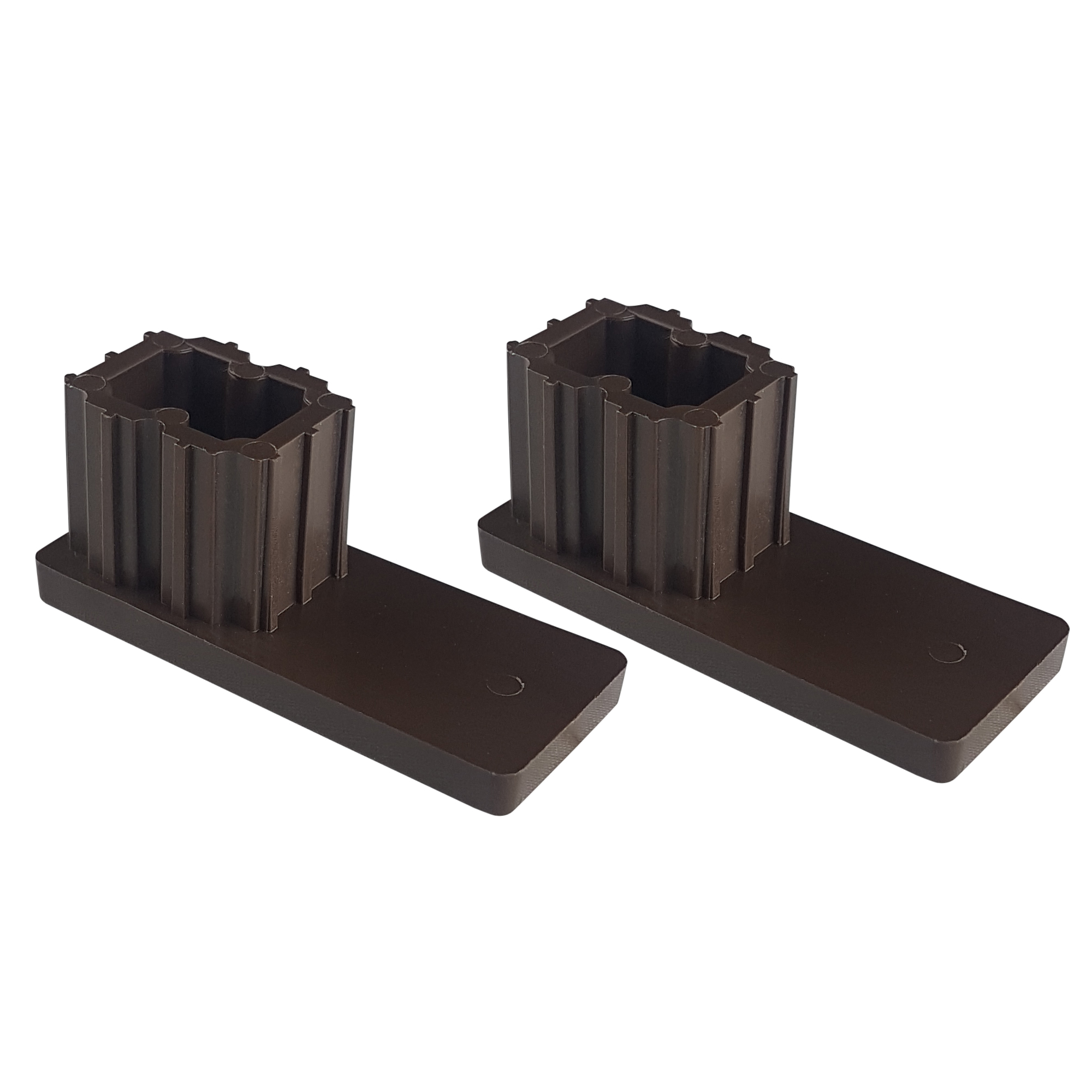 Bouchon pour coulisses de volet roulant PP 53 (53 x 22 mm) | brun, 2 pièces