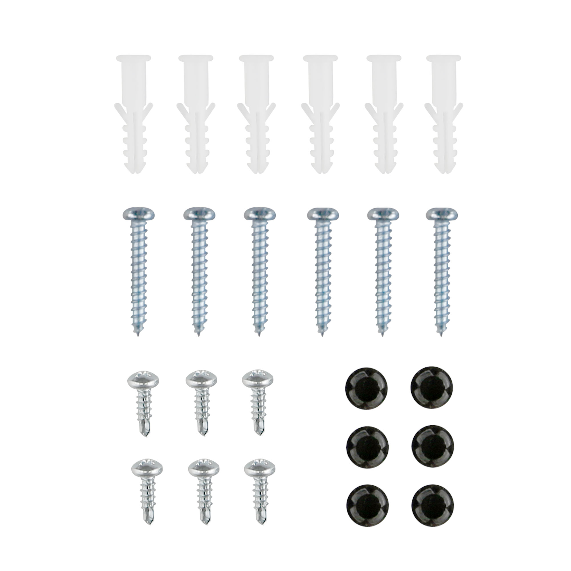 Kit de vis pour stores extérieurs verticaux sur mesure / avec coulisses | noir