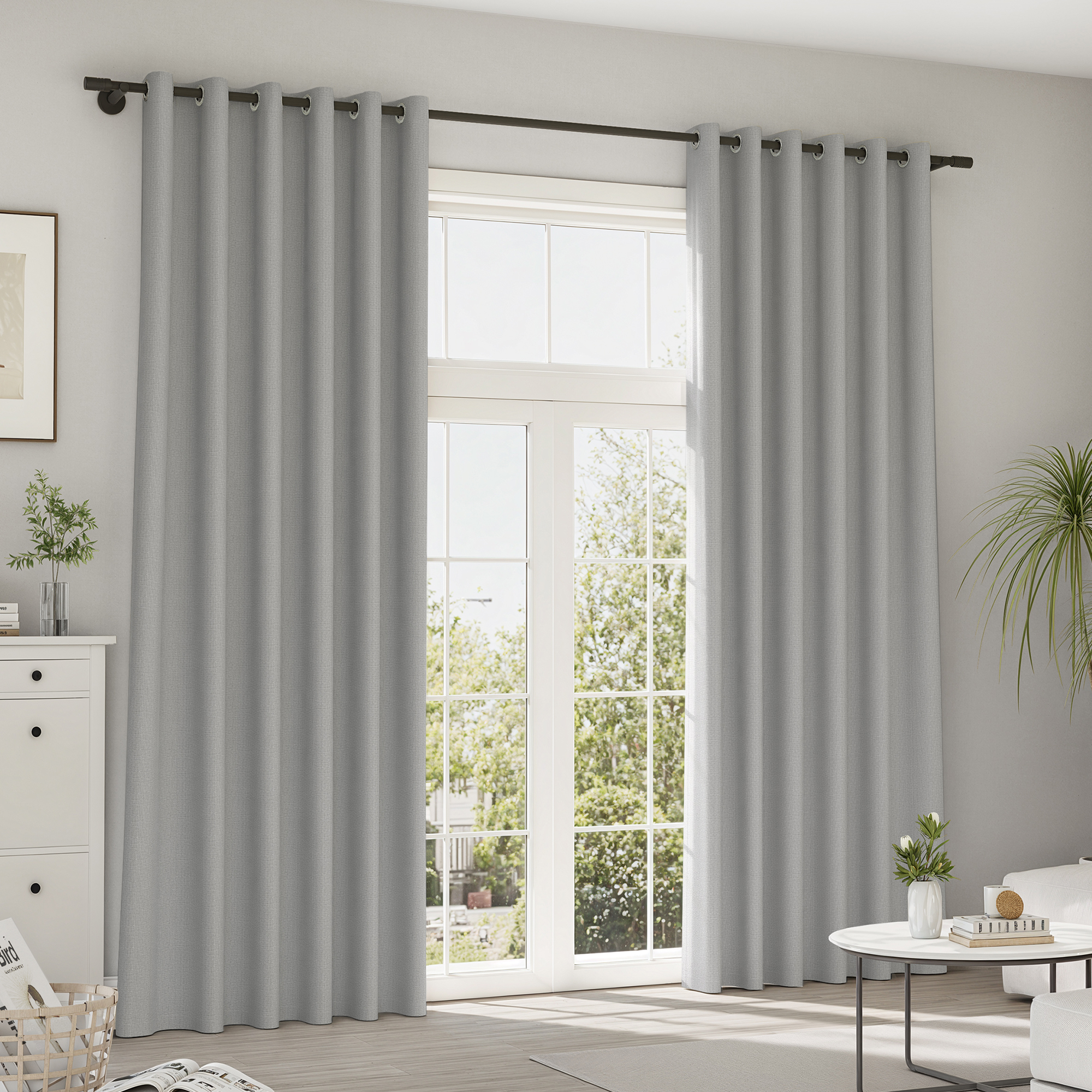 Rideaux et voilages Pure Line | Lin Wisper, obscurcissement total, gris