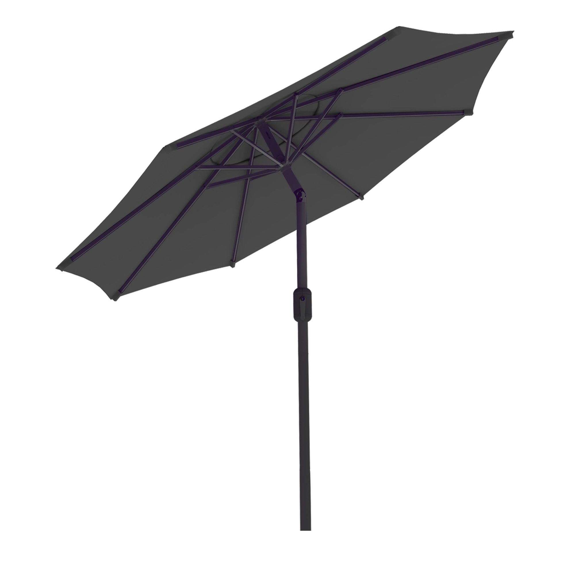 Parasol interpara | 3,5 m, rond, gris | armature, anthracite