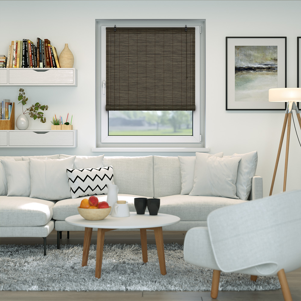 Store enrouleur en bambou | 60 x 220 cm, brun foncé