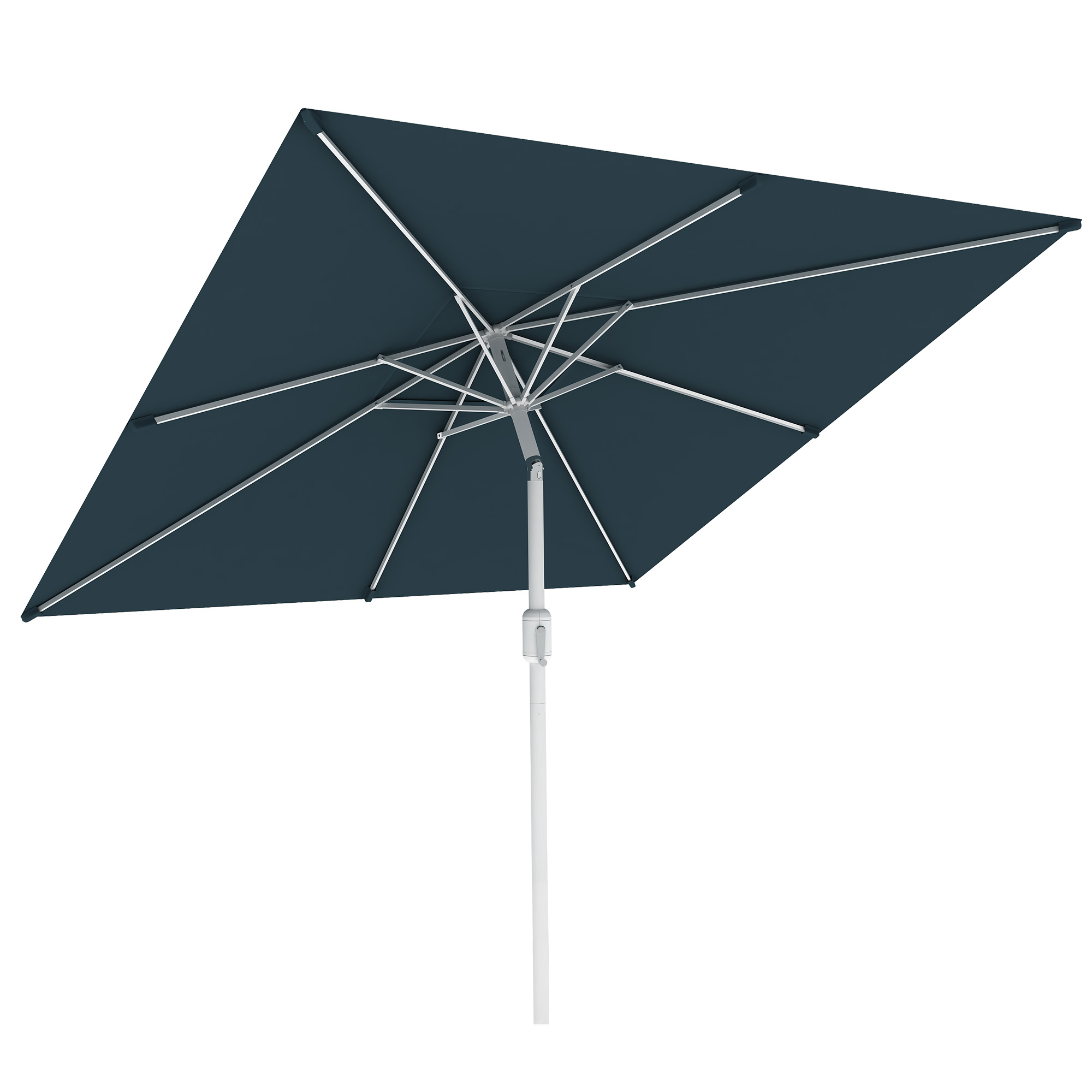 Parasol interpara | 3 x 3 m, carré, vert | armature, blanc