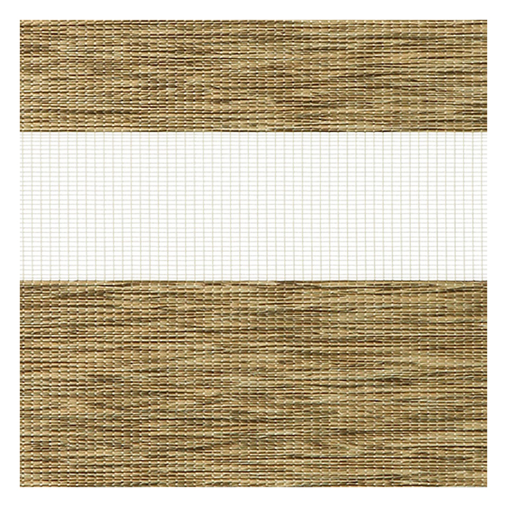 Échantillon tissu pour store enrouleur jour nuit sur mesure | A403 brun / translucide / Madera