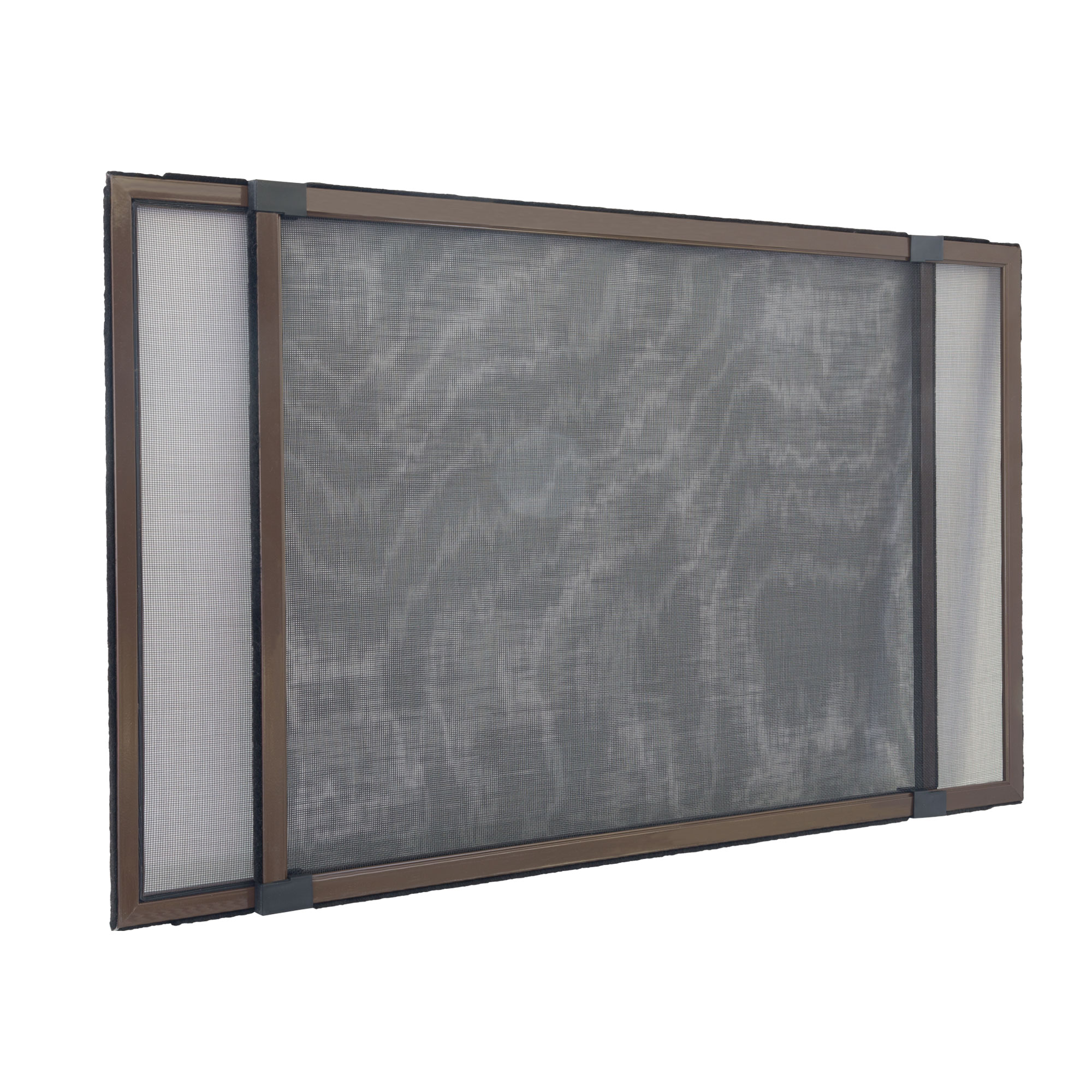 Moustiquaire cadre fixe Schiebfix / Easy Slide | 75 x 50 cm, brun