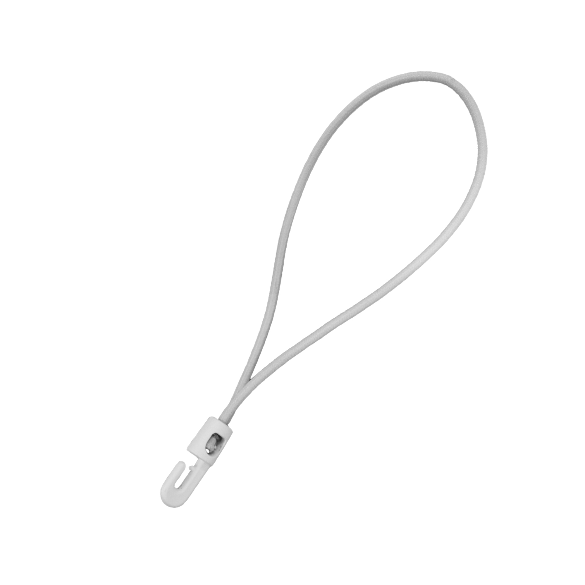 Tendeur élastique avec crochet en plastique | 25 cm, blanc