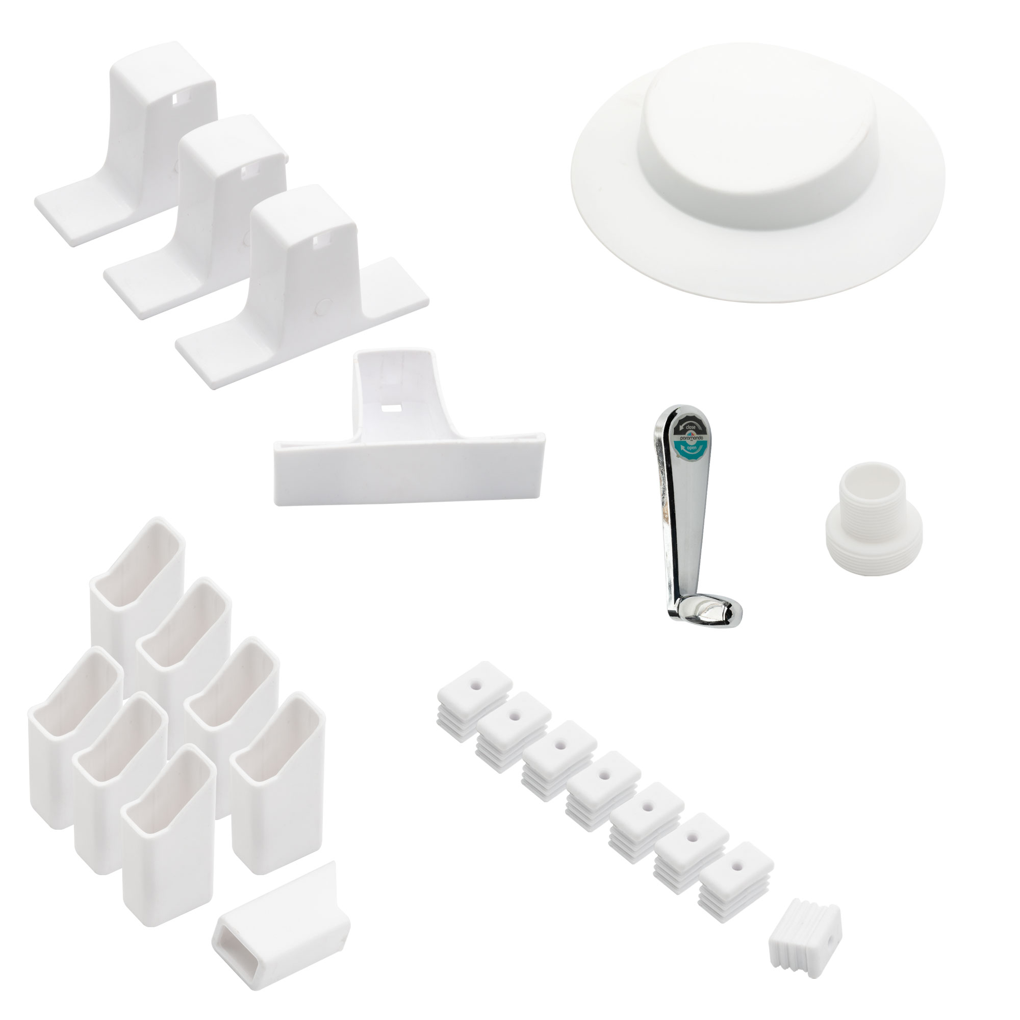 Kit de pièces de rechange pour grand parasol de jardin | blanc