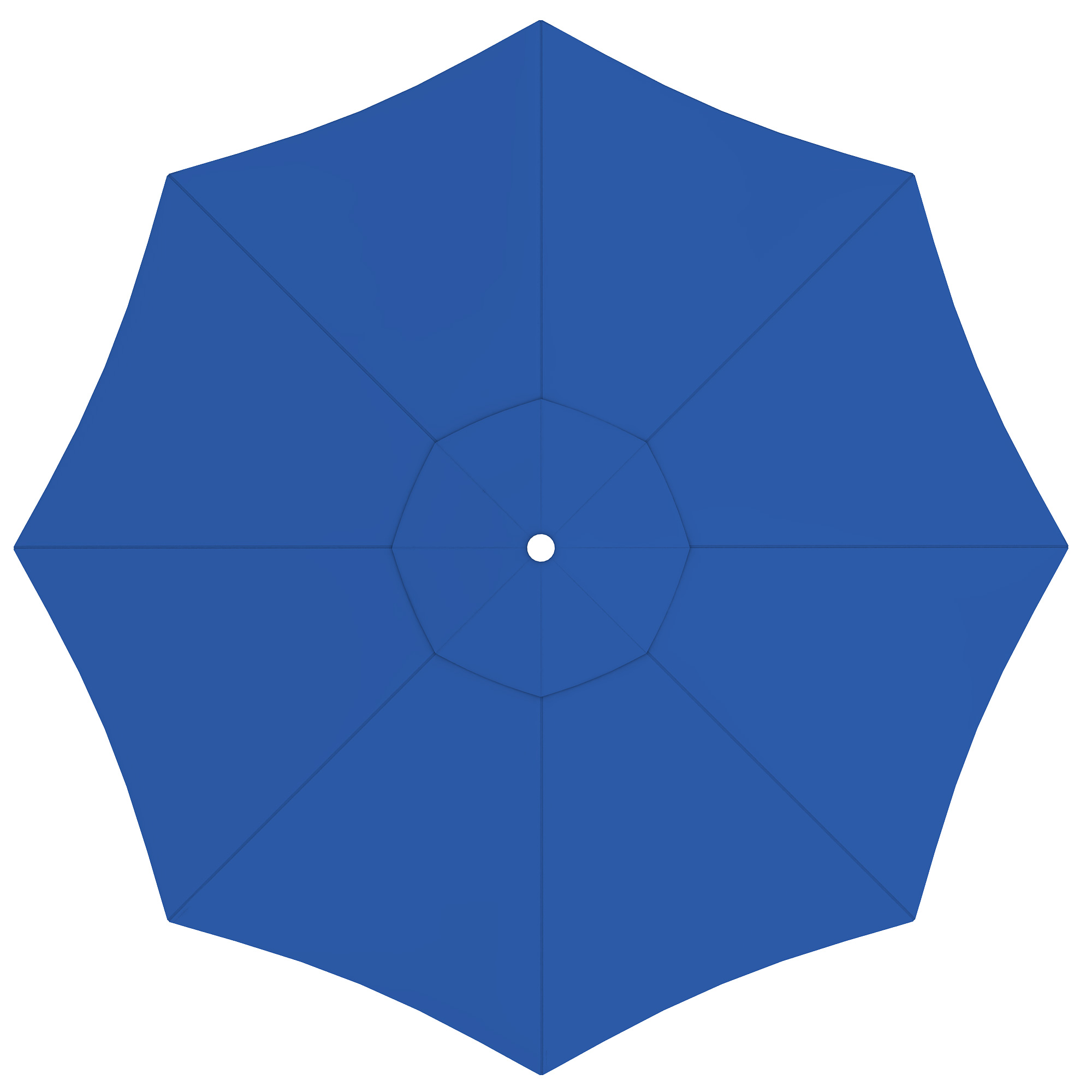 Toile pour parasol interpara | 3,5 m, rond, bleu