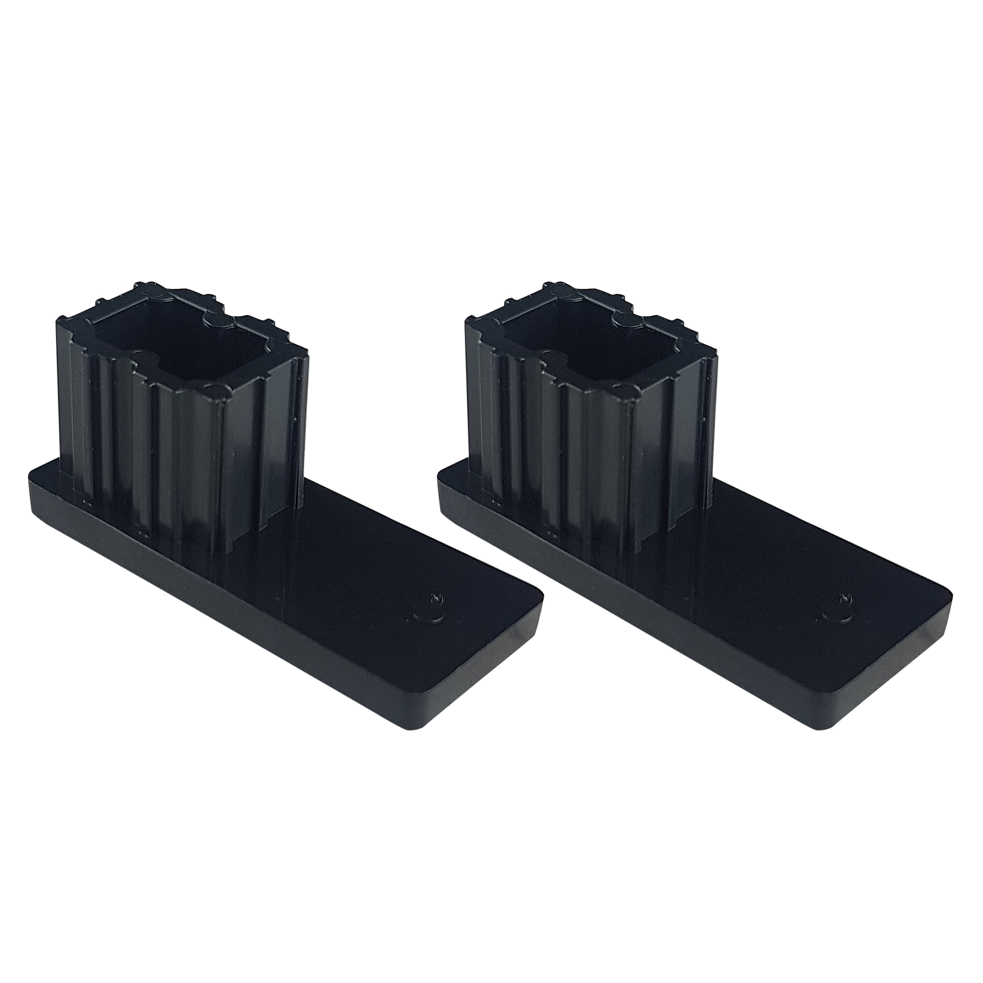 Bouchon pour coulisses de volet roulant PP 53 (53 x 22 mm) | noir, 2 pièces