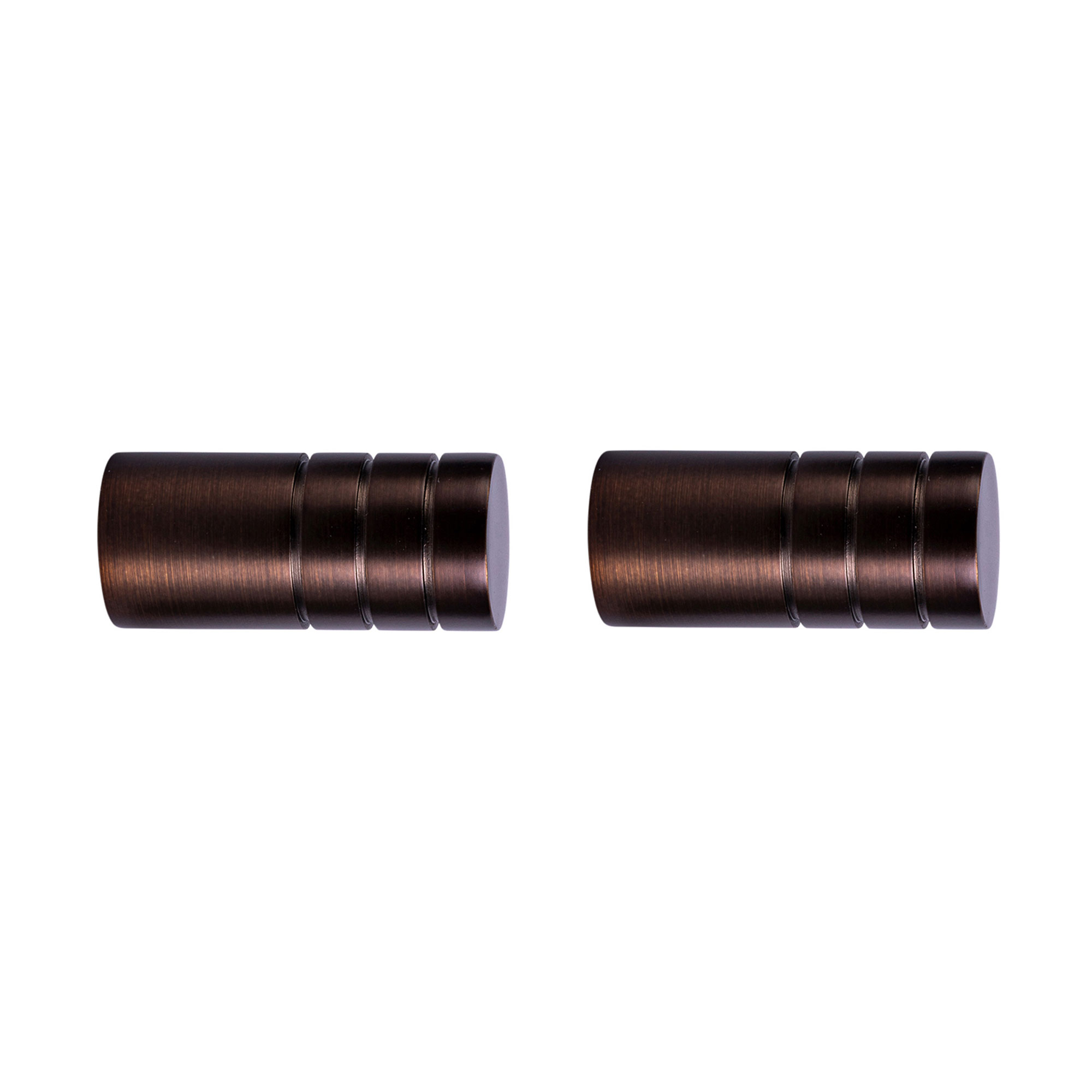 Embout pour tringle à rideau | ⌀ 19 mm, rouge-bronze brossé, Embout rainuré, 2 pièces