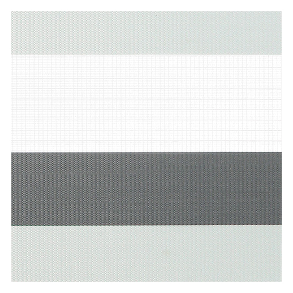 Échantillon tissu pour store enrouleur jour nuit sur mesure | B460 gris-noir / translucide / Dualis