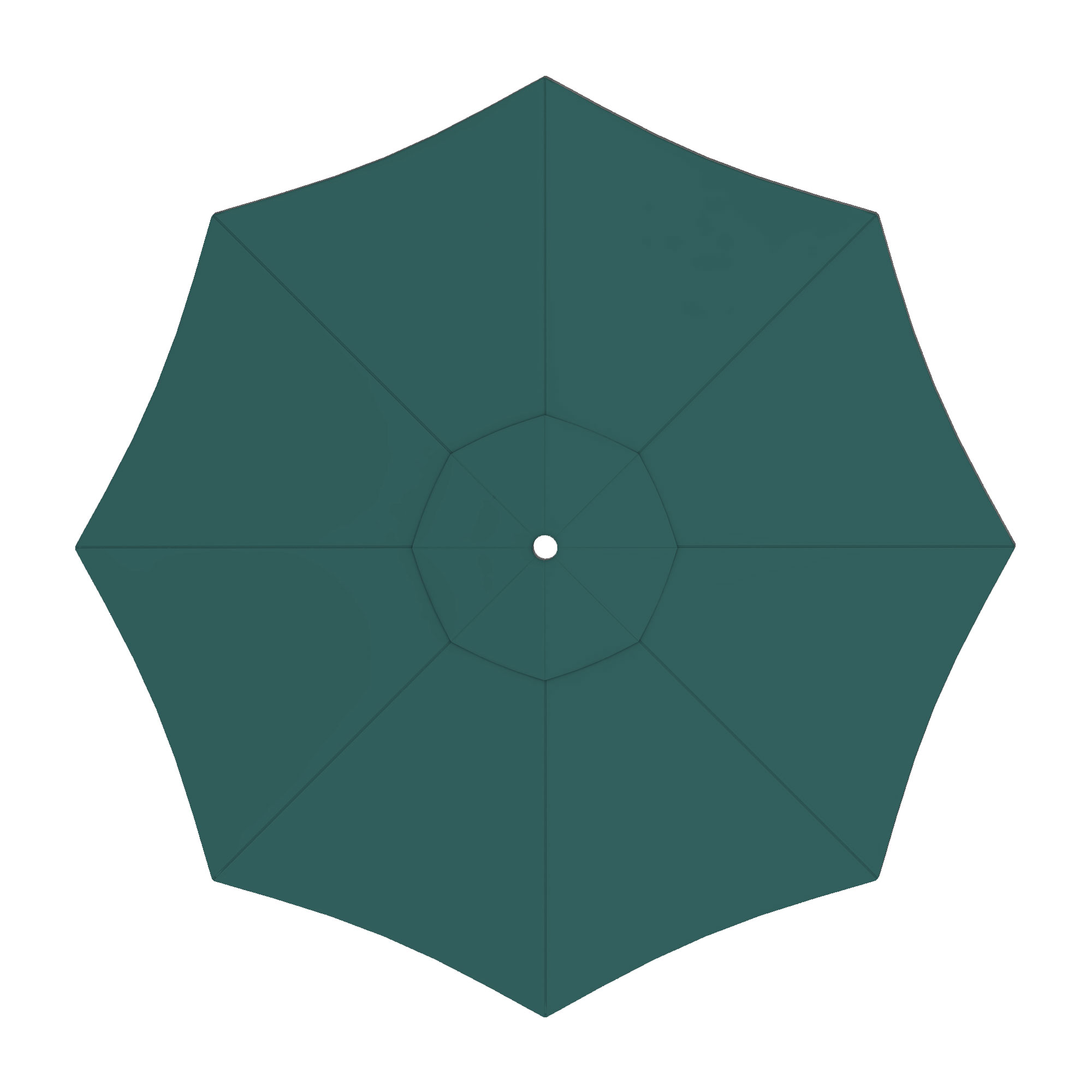 Toile pour parasol pliable paramadera | 3 m, rond, vert