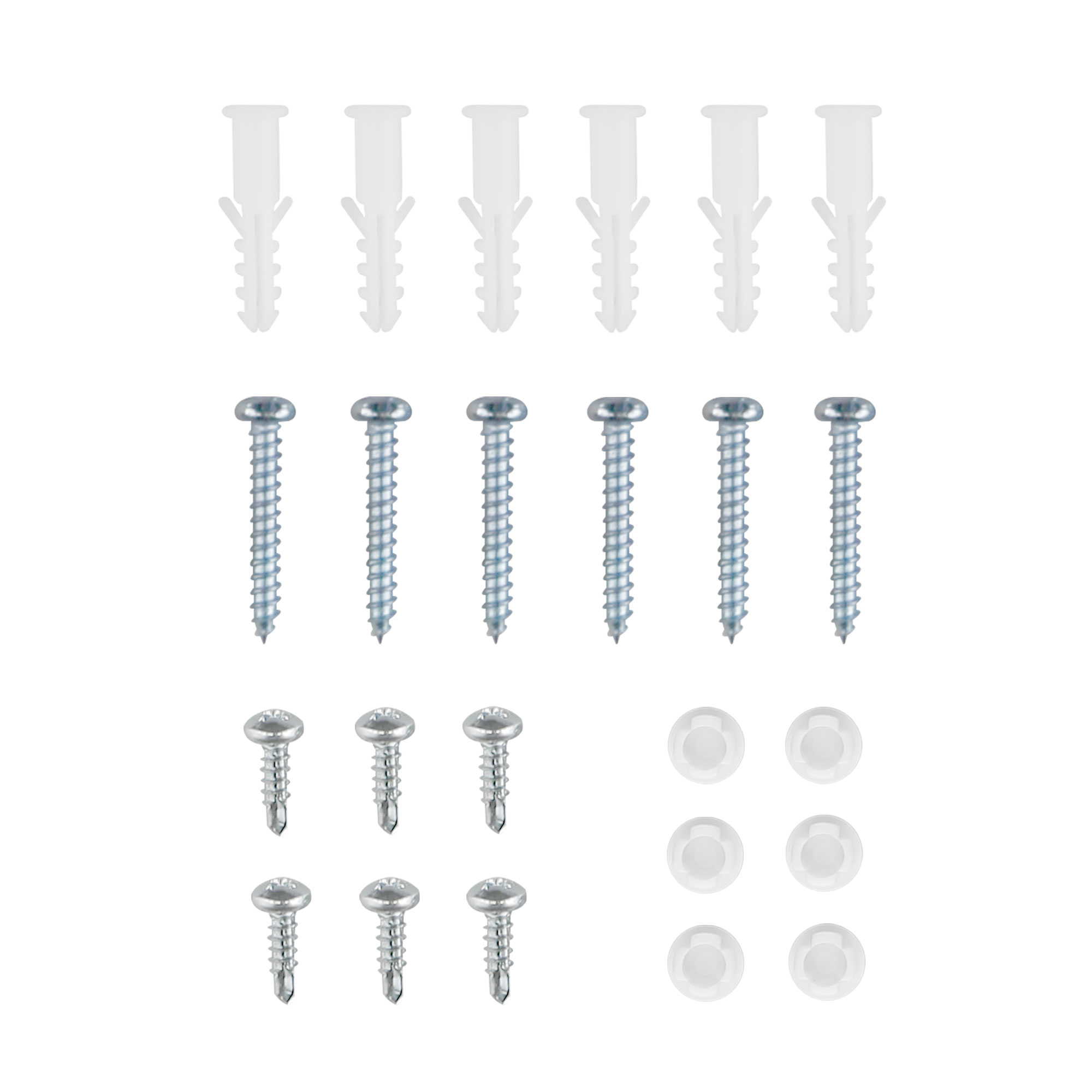 Kit de vis pour stores extérieurs verticaux sur mesure / avec coulisses | blanc