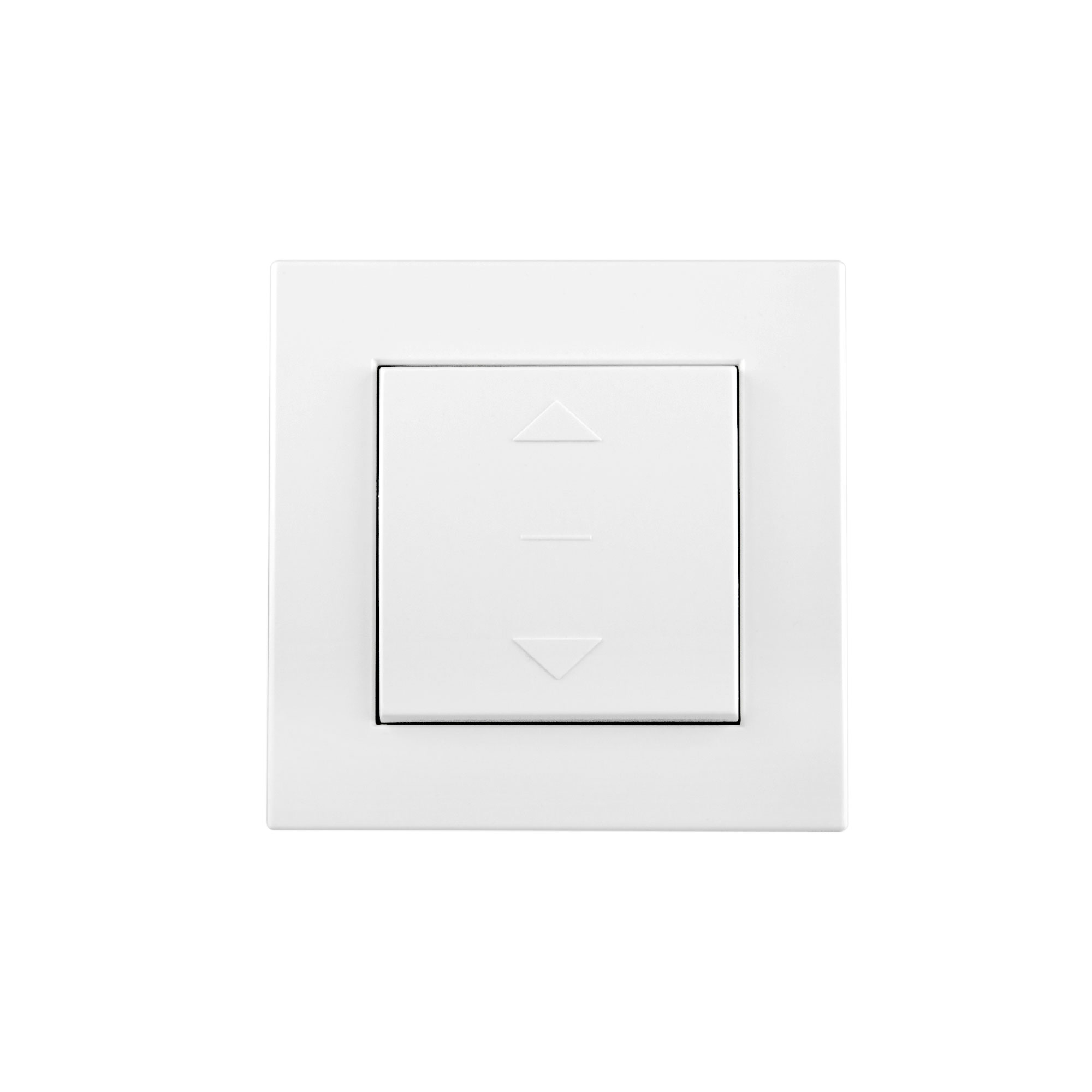 Interrupteur/Bouton poussoir Design avec cadre extérieur | Bouton poussoir à bascule, blanc