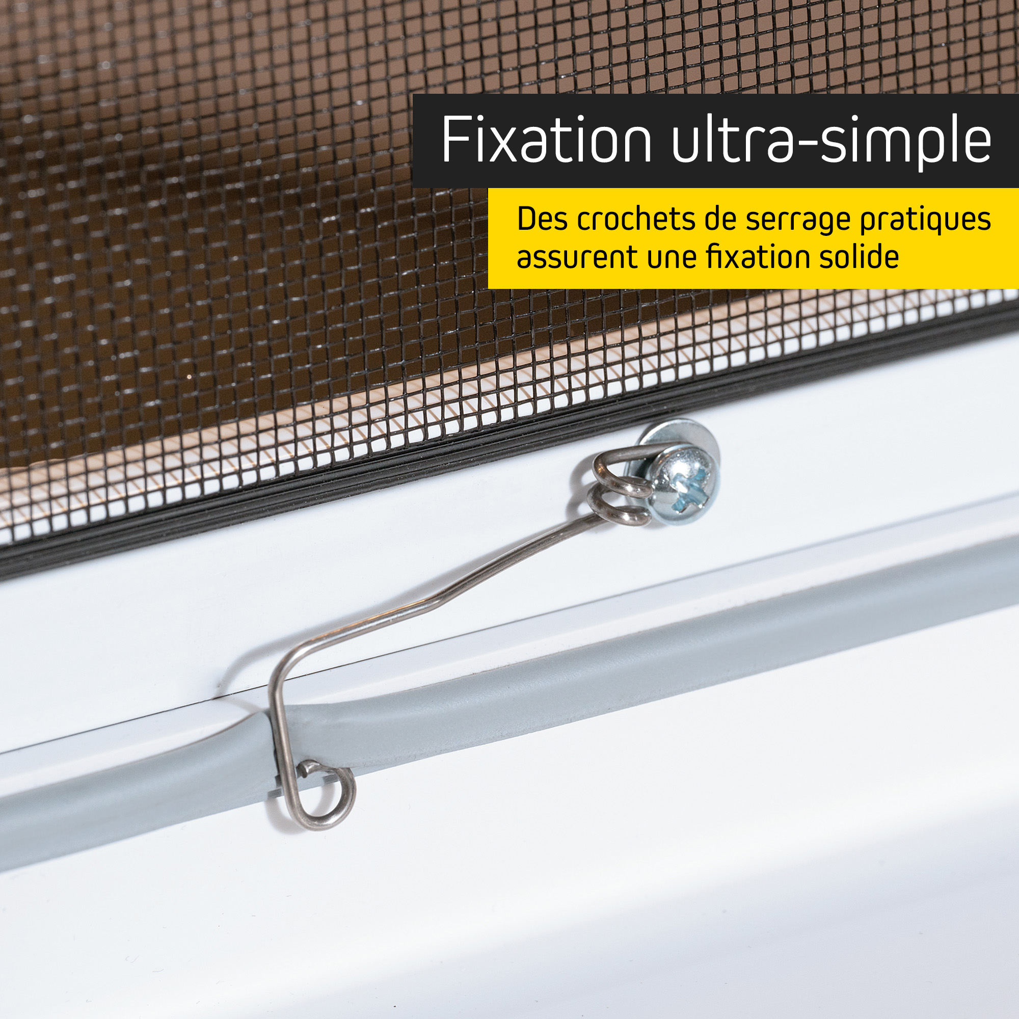 Cadre de tension anti-insectes JAROLIFT SlimLine pour fenêtres