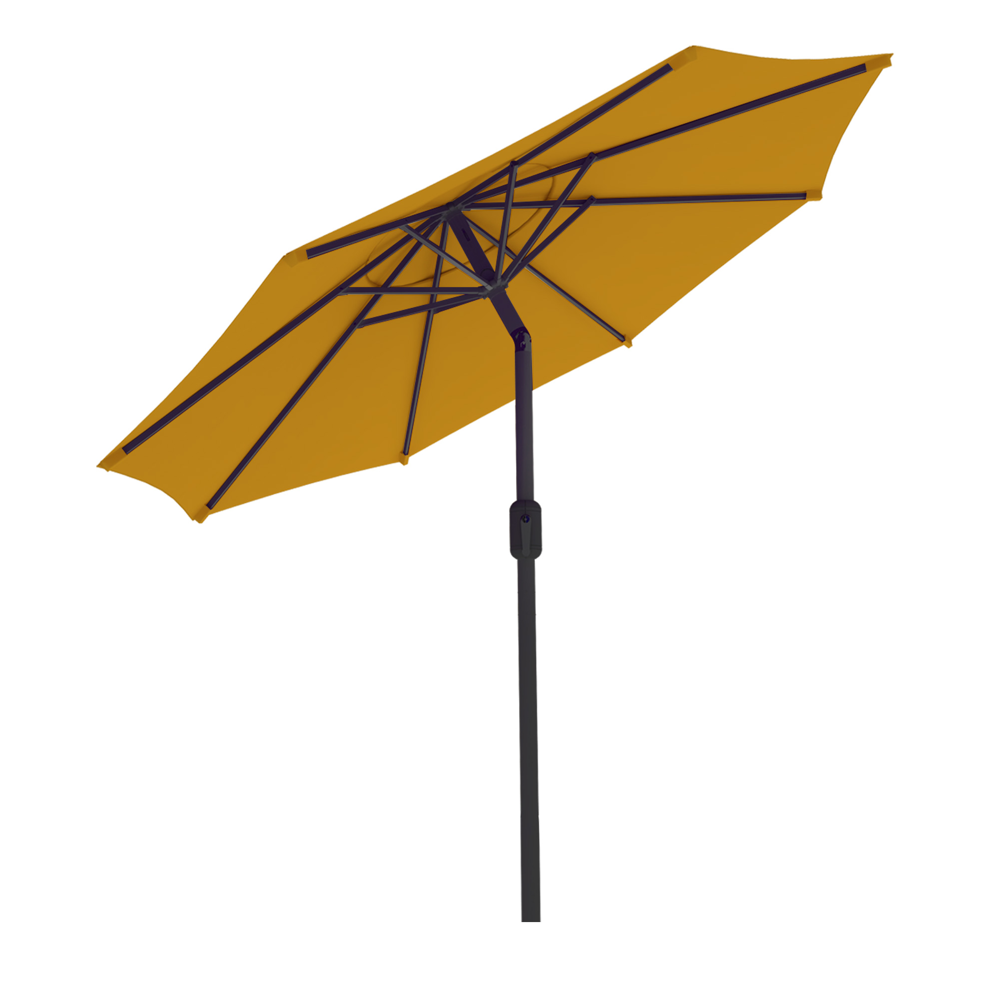 Parasol interpara | 3,5 m, rond, jaune | armature, anthracite