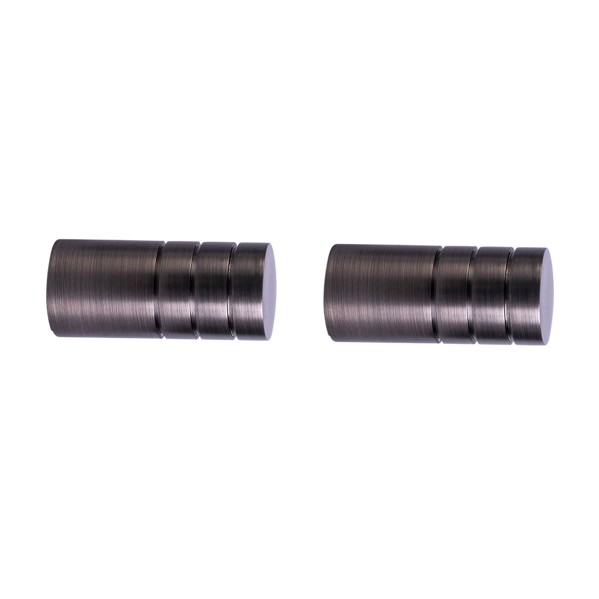 Embout pour tringle à rideau | ⌀ 19 mm, anthracite brossé, Embout rainuré, 2 pièces