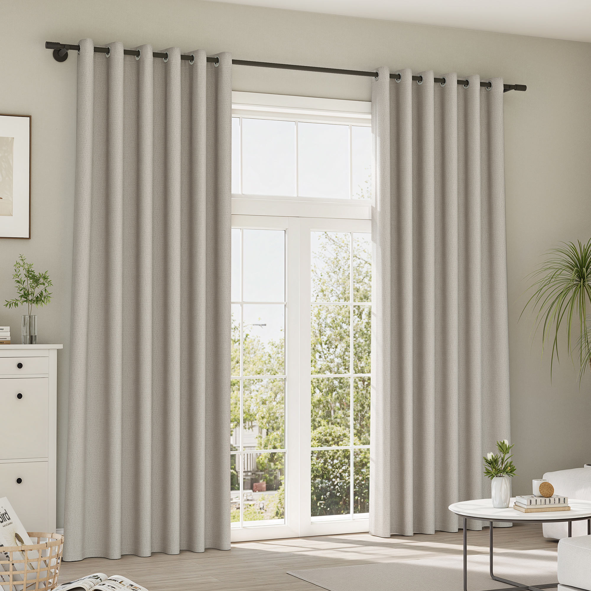 Rideaux et voilages Pure Line | Structur, obscurcissement total, taupe
