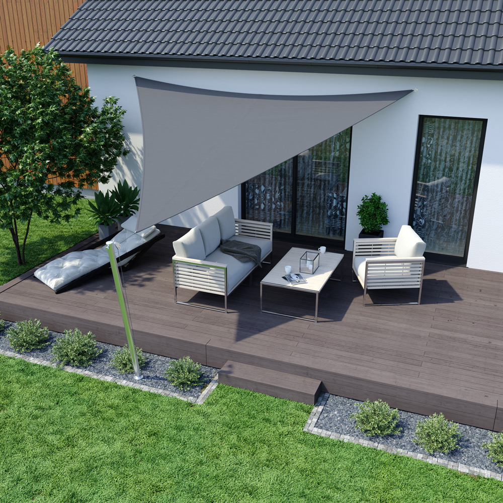 Voile d'ombrage - Polyester / Imperméable | 3,0 x 3,0 x 3,0 m, triangulaire, anthracite
