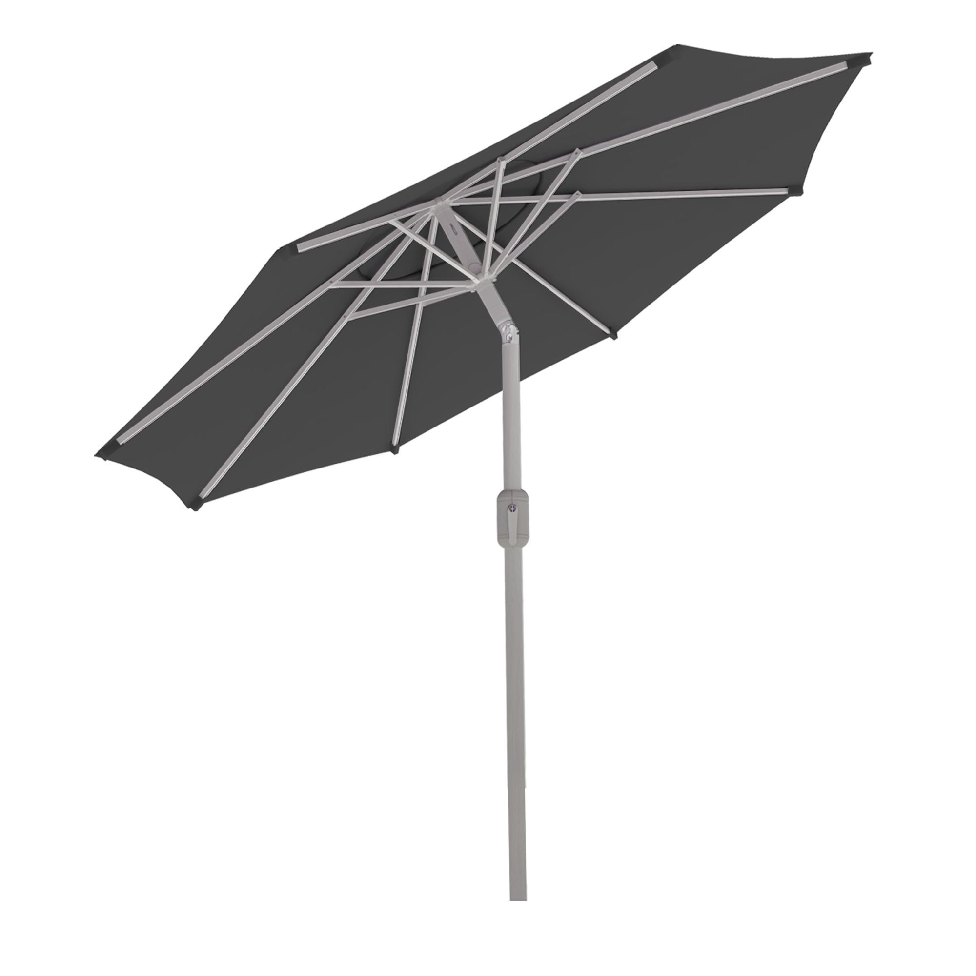 Parasol interpara | 3,5 m, rond, gris | armature, argenté
