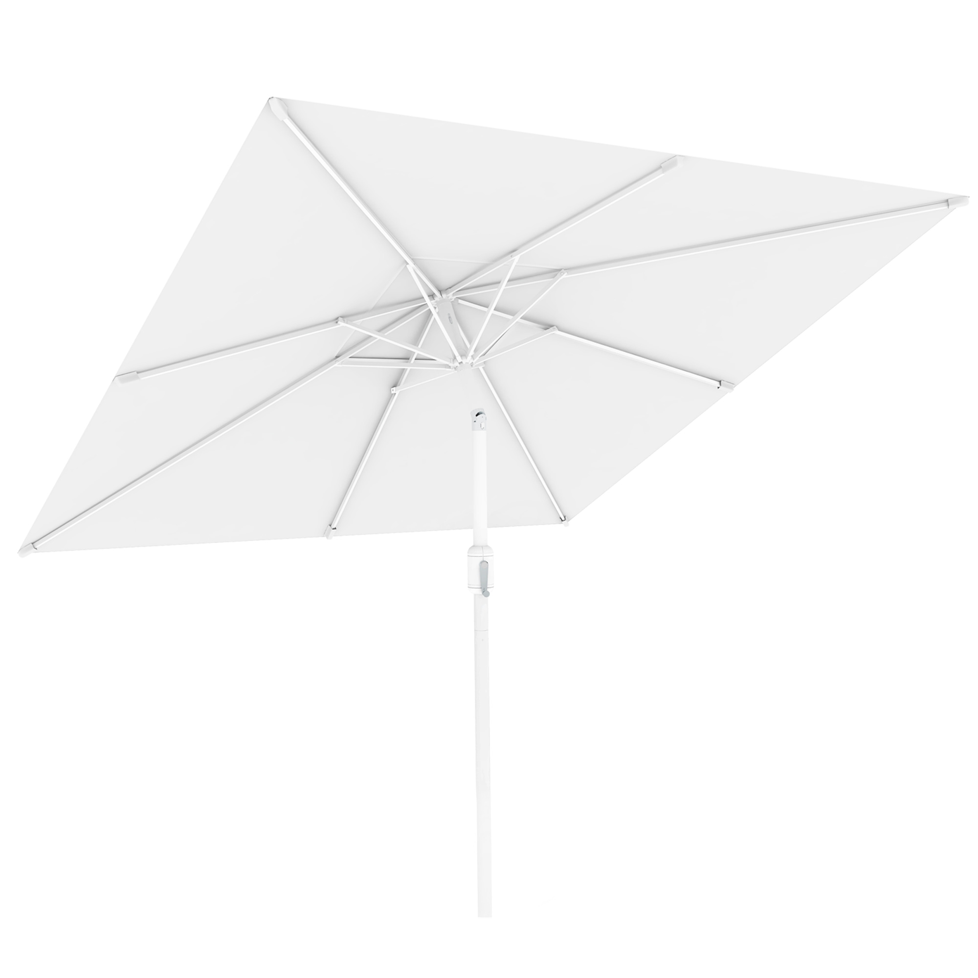 Parasol interpara | 3 x 3 m, carré, blanc | armature, blanc