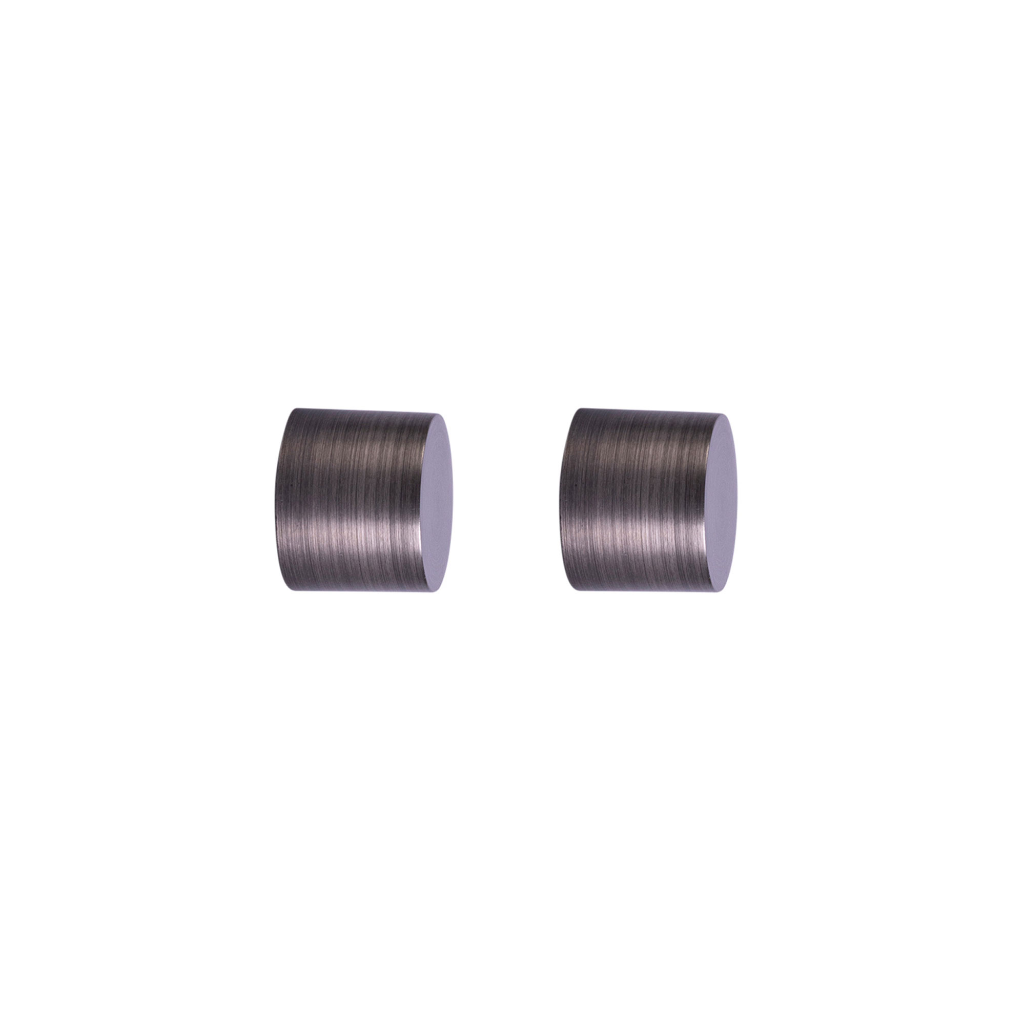 Embout pour tringle à rideau | ⌀ 19 mm, anthracite brossé, Embout, 2 pièces