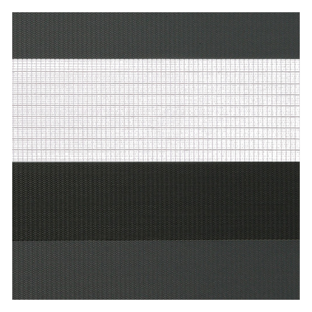Échantillon tissu pour store enrouleur jour nuit sur mesure | B462 gris-noir / translucide / Dualis